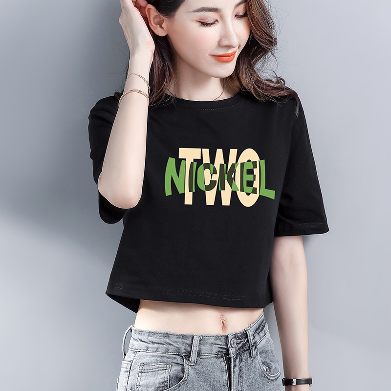 [Form Rộng] Áo croptop nữ form rộng đen trắng in hình thời trang - áo laptop dáng rộng chất liệu cotton LOZA G0127_thumbnail_4