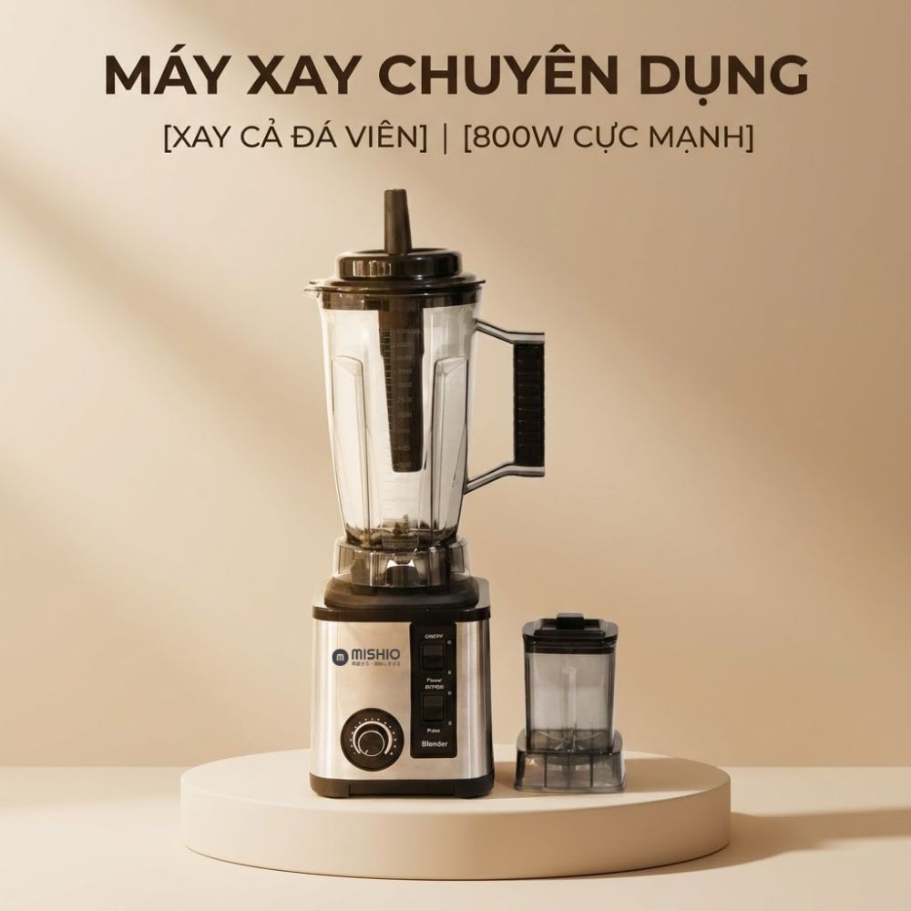 Máy Xay Sinh Tố Công Nghiệp Đa Năng Mishio MK446 (3.0L) - Công Suất 800W
