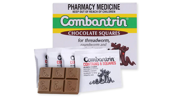 Thuốc tẩy giun Combantrin Úc vị socola (24 thanh)