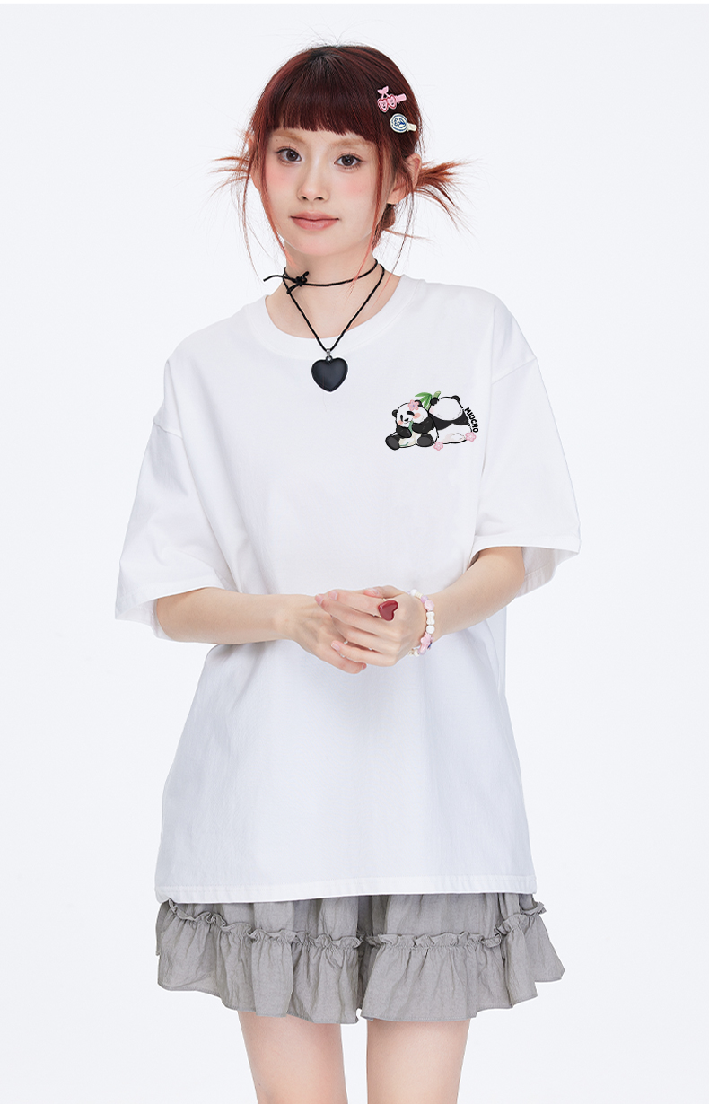 Áo thun Gấu trúc panda dễ thương form rộng local brand ATD1221 Miucho tay ngắn vải cotton thoáng mát cổ tròn in mix_thumbnail_5