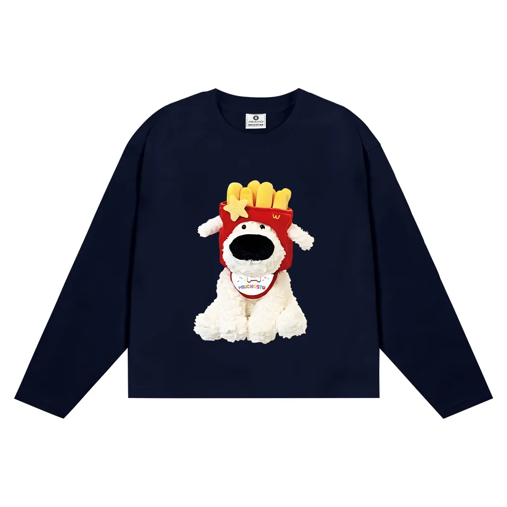 Áo thun form boxy tay dài Miucho vải cotton thoáng mát thoải mái dễ phối hình cũn in mix 2801_thumbnail_12