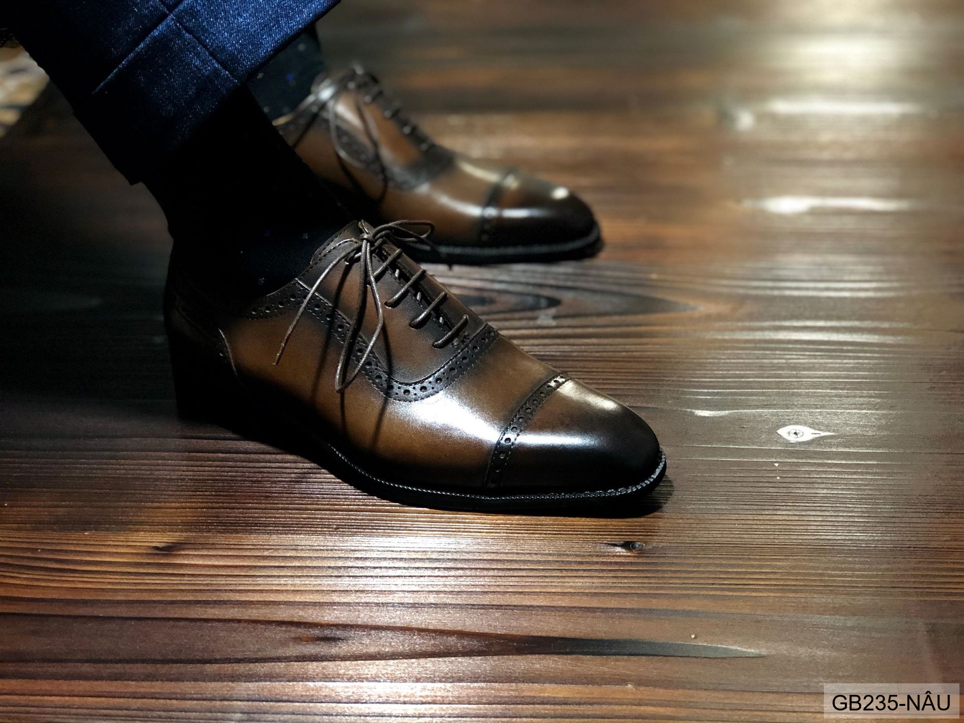 GB235 - Giày Oxford Nam Da Bò Phong Cách Anh Quốc, Thiết Kế Đục Lỗ Tinh Tế, Chống Trượt Thoáng Khí_thumbnail_22
