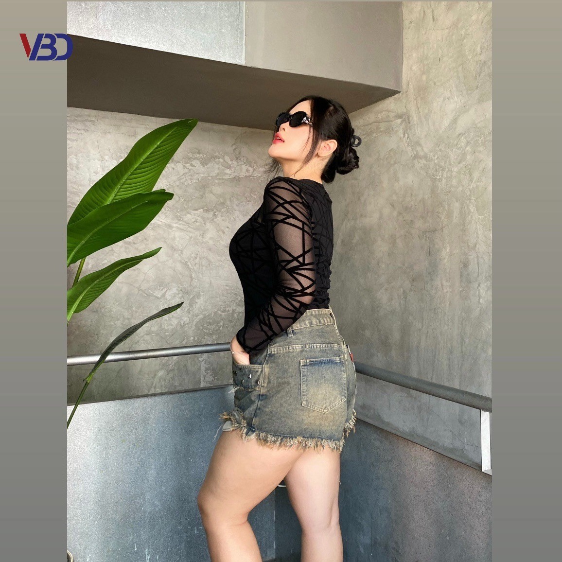 Quần short jean túi lòi đính hạt bigsize QSJ1106 dành cho nàng béo mập từ 55-90kg_thumbnail_6