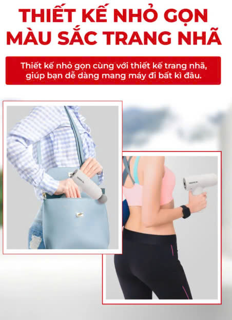 Súng Massage Choice.Dr DC-001 Với 4 Đầu Massage