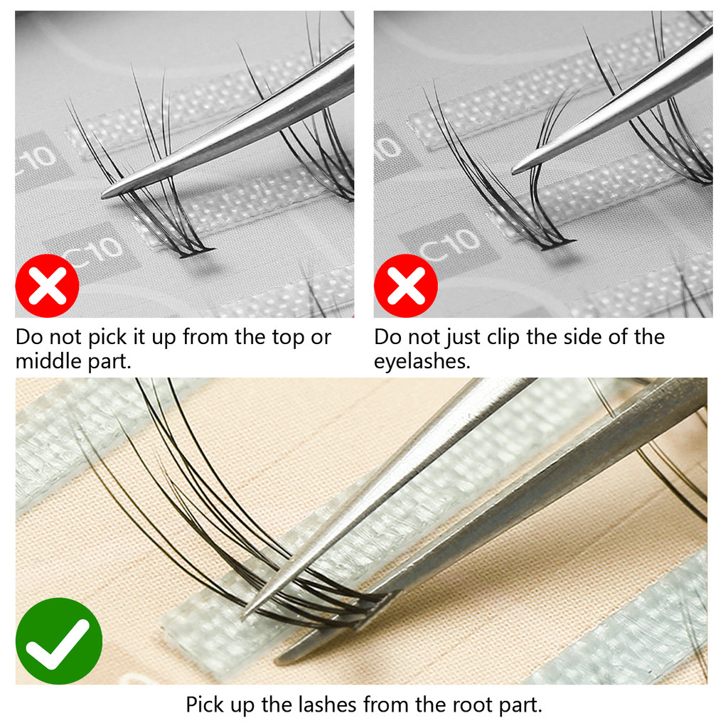 G102 Bộ Mi Giả Tự Nhiên GEPOYA 3D - Mi Chùm Cá Đuối, Mi Dưới, Mi A Type 6-12mm 120 Chùm - Dễ Dán, Nhẹ Nhàng, Chân Thật_thumbnail_6