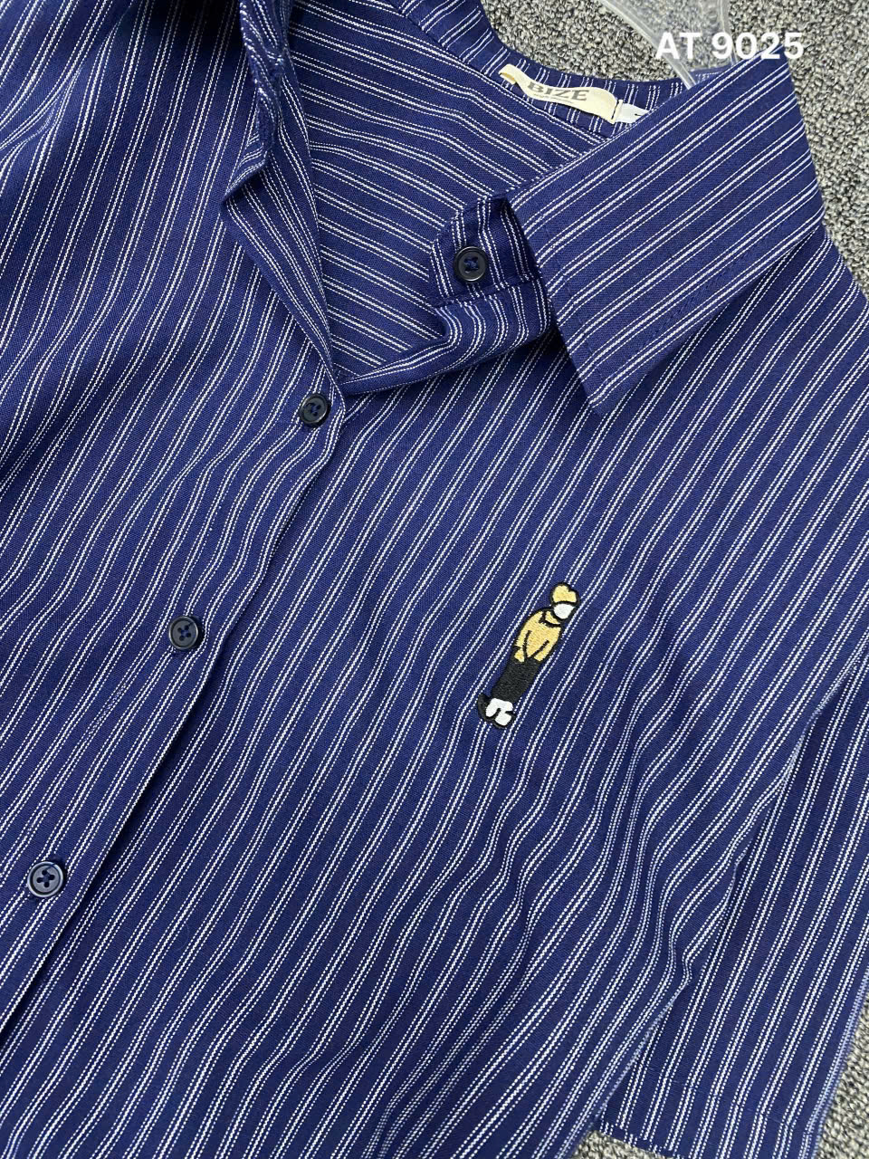 Áo sơ mi sọc tay ngắn bigsize AT9025 dành cho nàng mũm mĩm từ 55-90kg_thumbnail_4