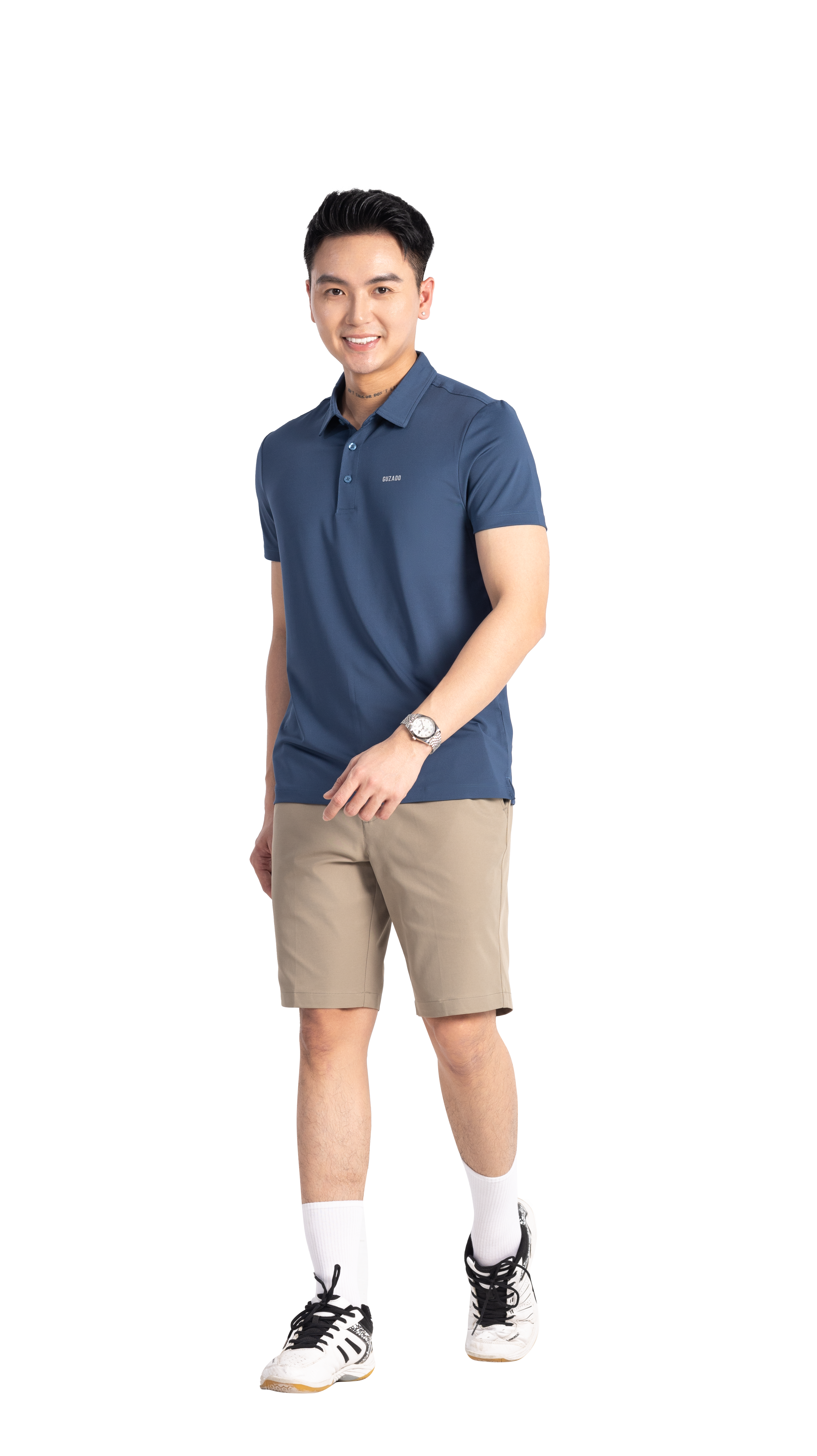 Áo Polo Nam Guzado Kiểu Dáng Basic, Co giãn thoải mái GPL2501