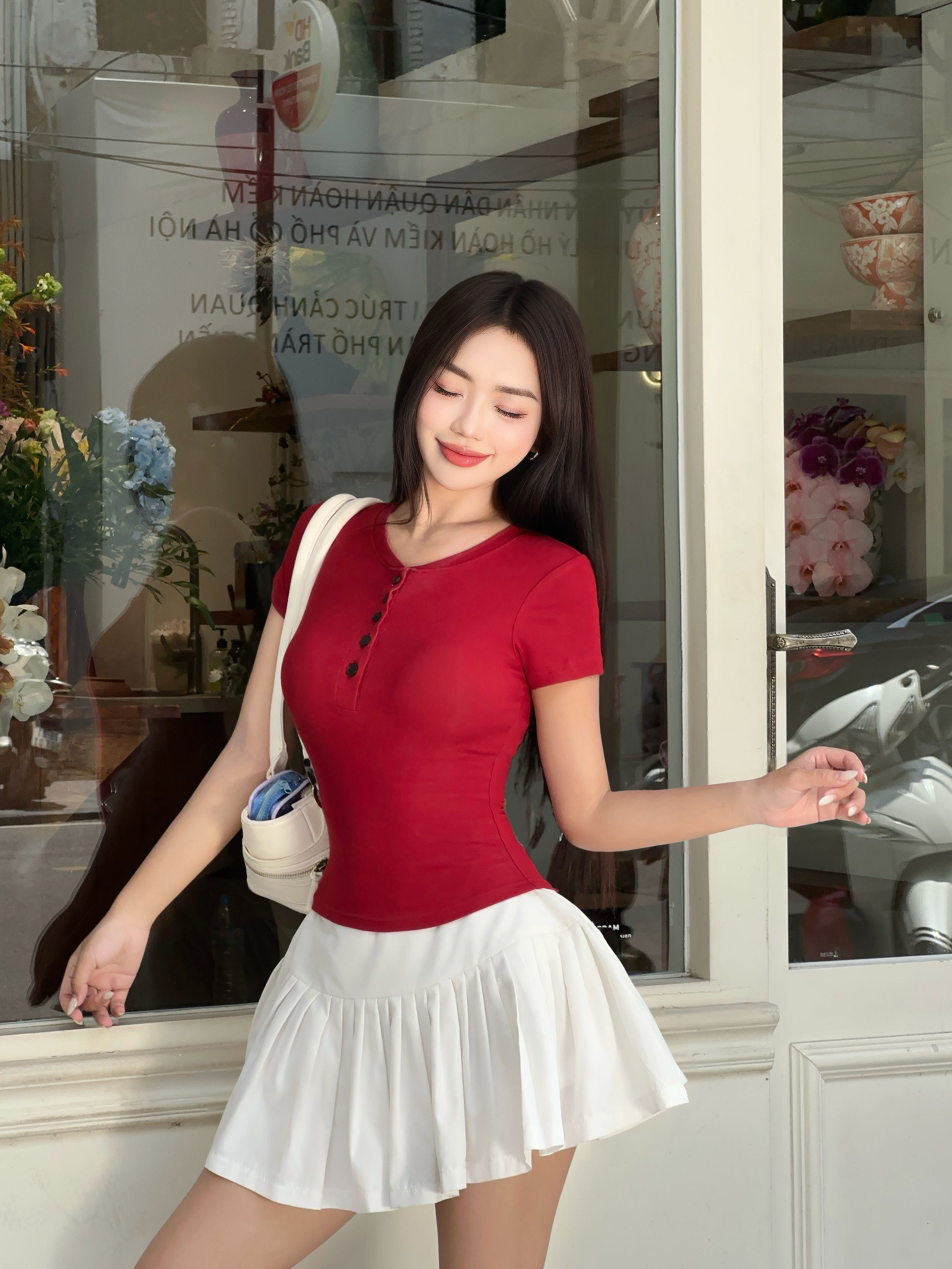 Áo thun trơn form ôm body cổ nút Beezy vải visco 4 chiều cao cấp thoáng mát_thumbnail_6