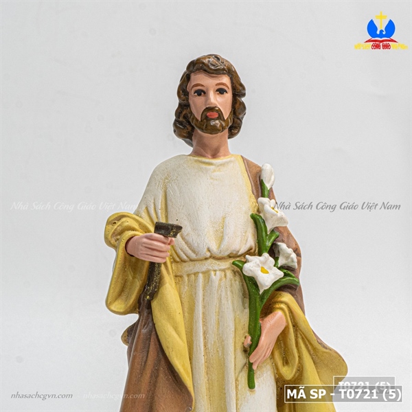 Tượng Thánh Giuse vẽ tay 15cm Beconi_thumbnail_3