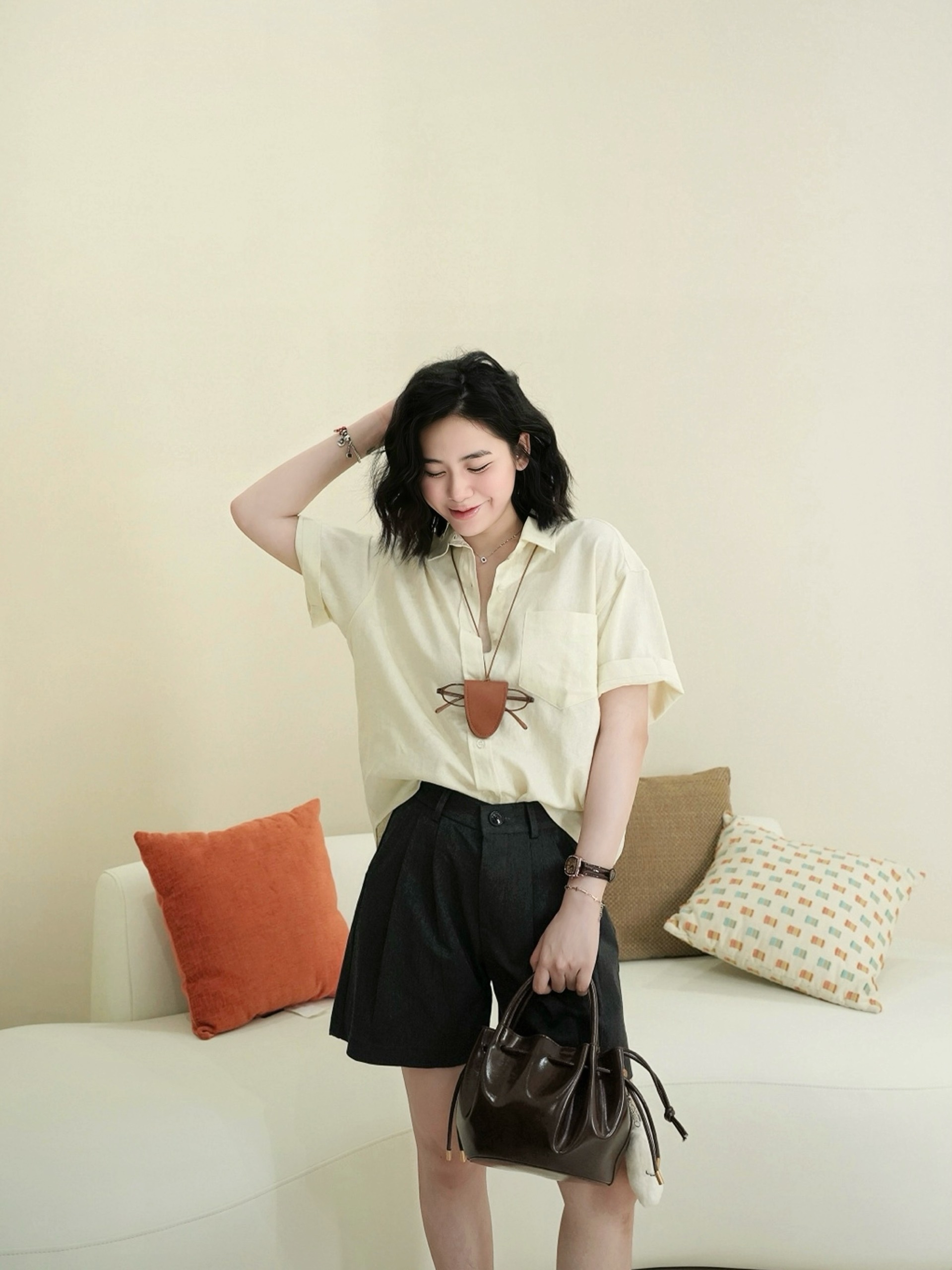 Áo sơmi linen tay ngắn ( XANH )_thumbnail_8