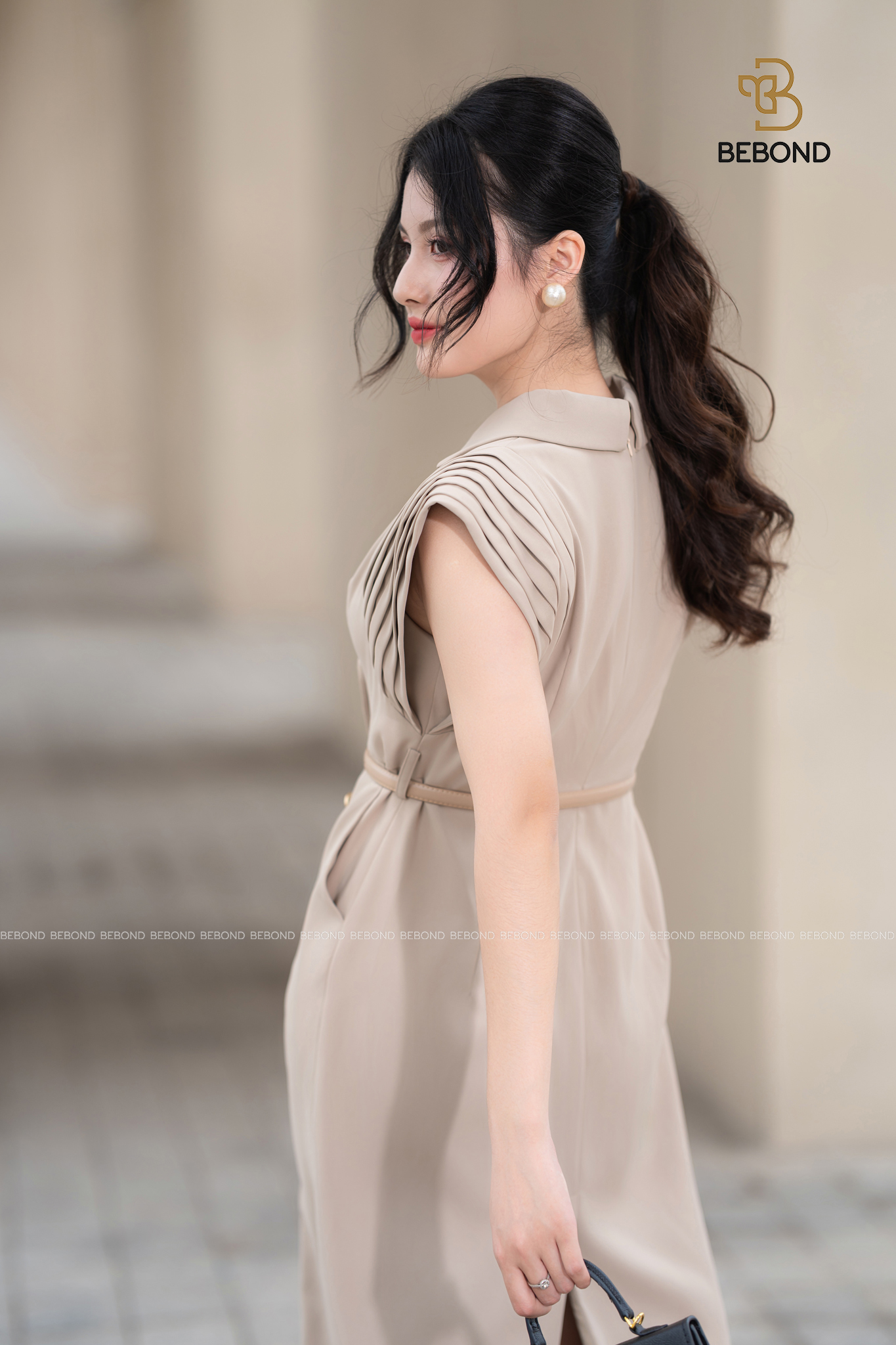 Đầm tay kiểu CLEOPATRA màu BE_thumbnail_5