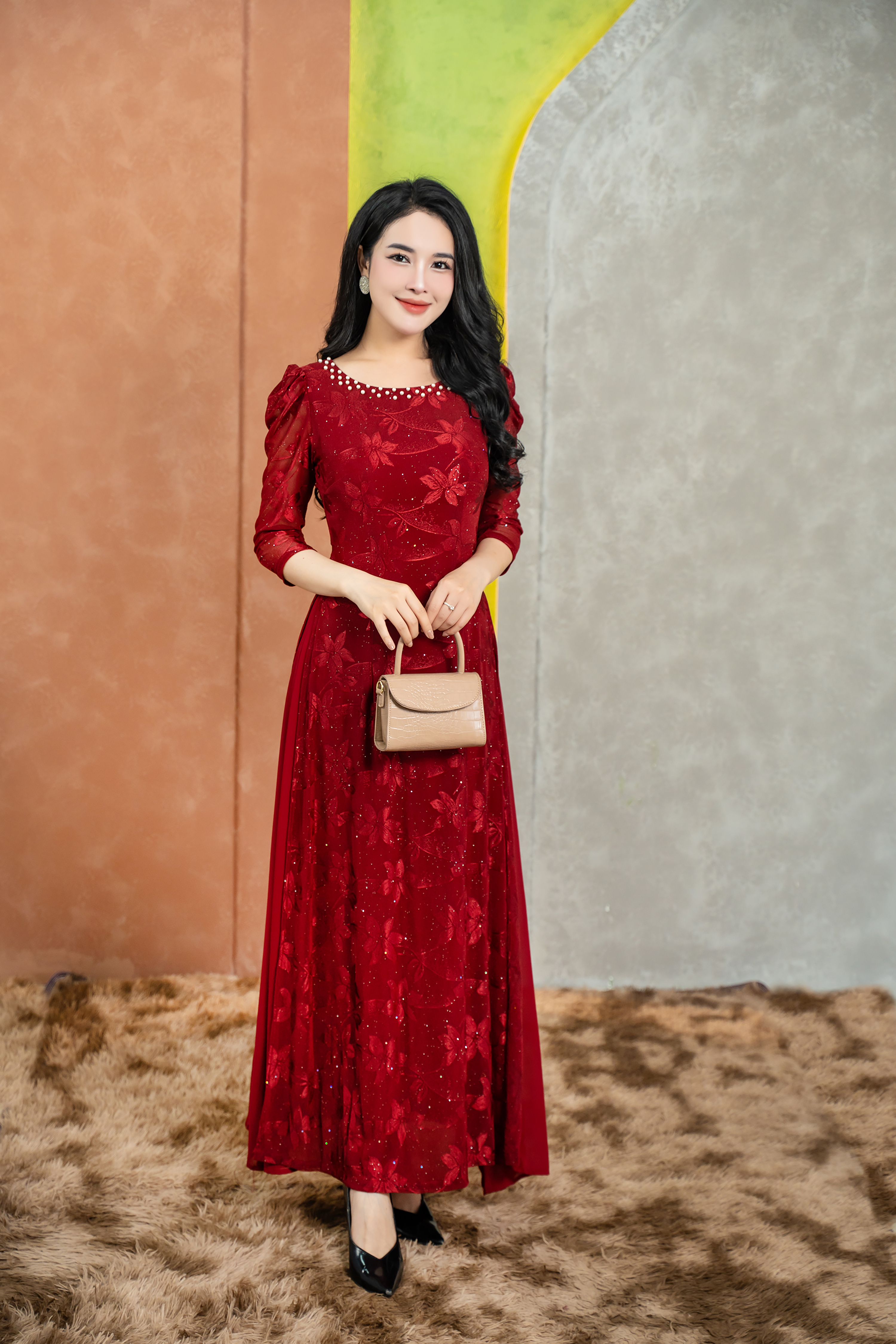 Đầm giả áo dài - Y2087 - Thương hiệu Zonbig