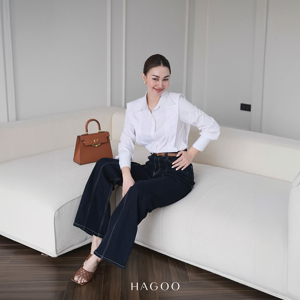 Áo sơ mi vạt chờm HAGOO