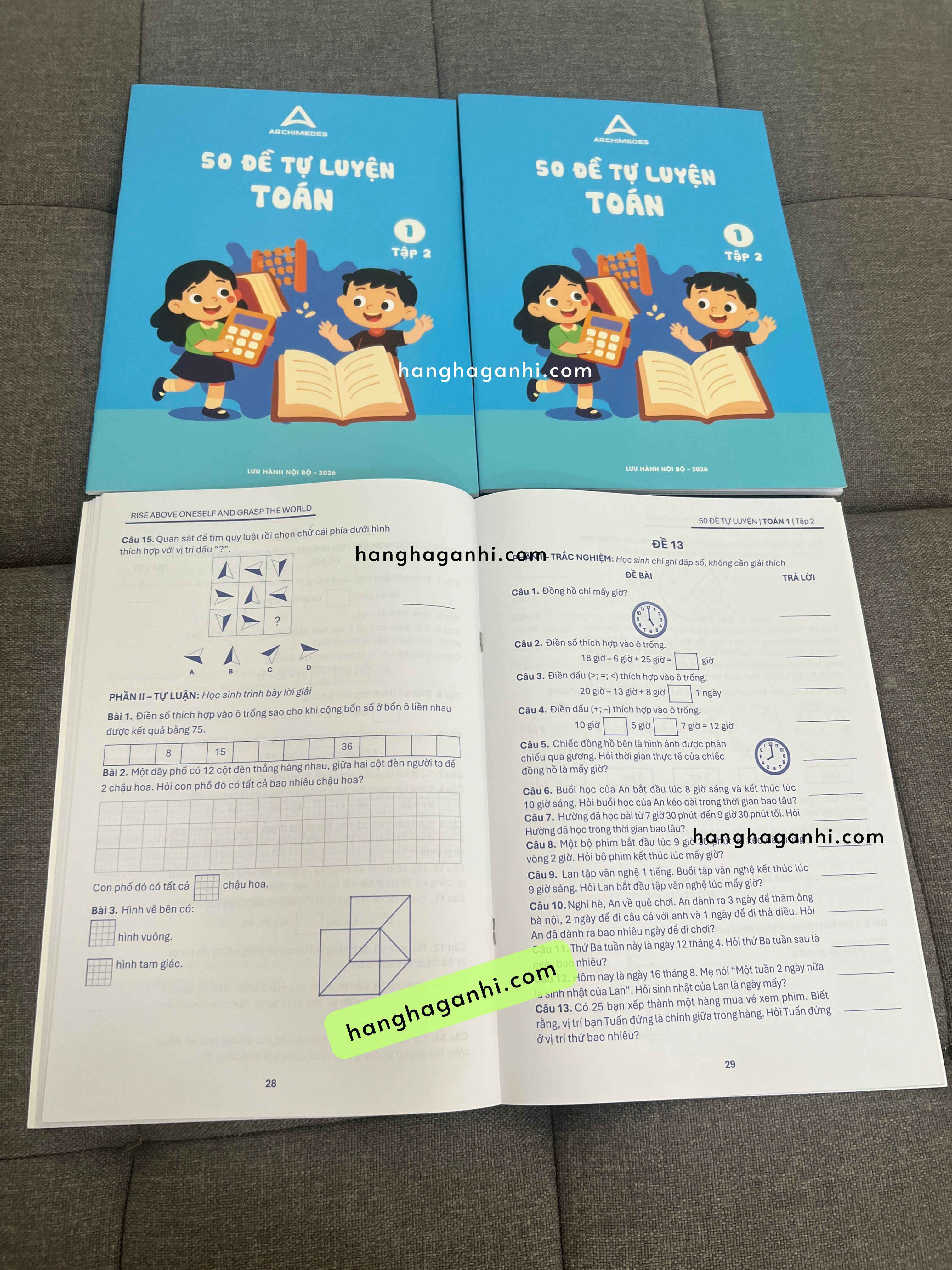 Sách Archimedes 50 đề tự luyện Toán lớp 1, bộ 2 cuốn tập 1 và 2_thumbnail_3