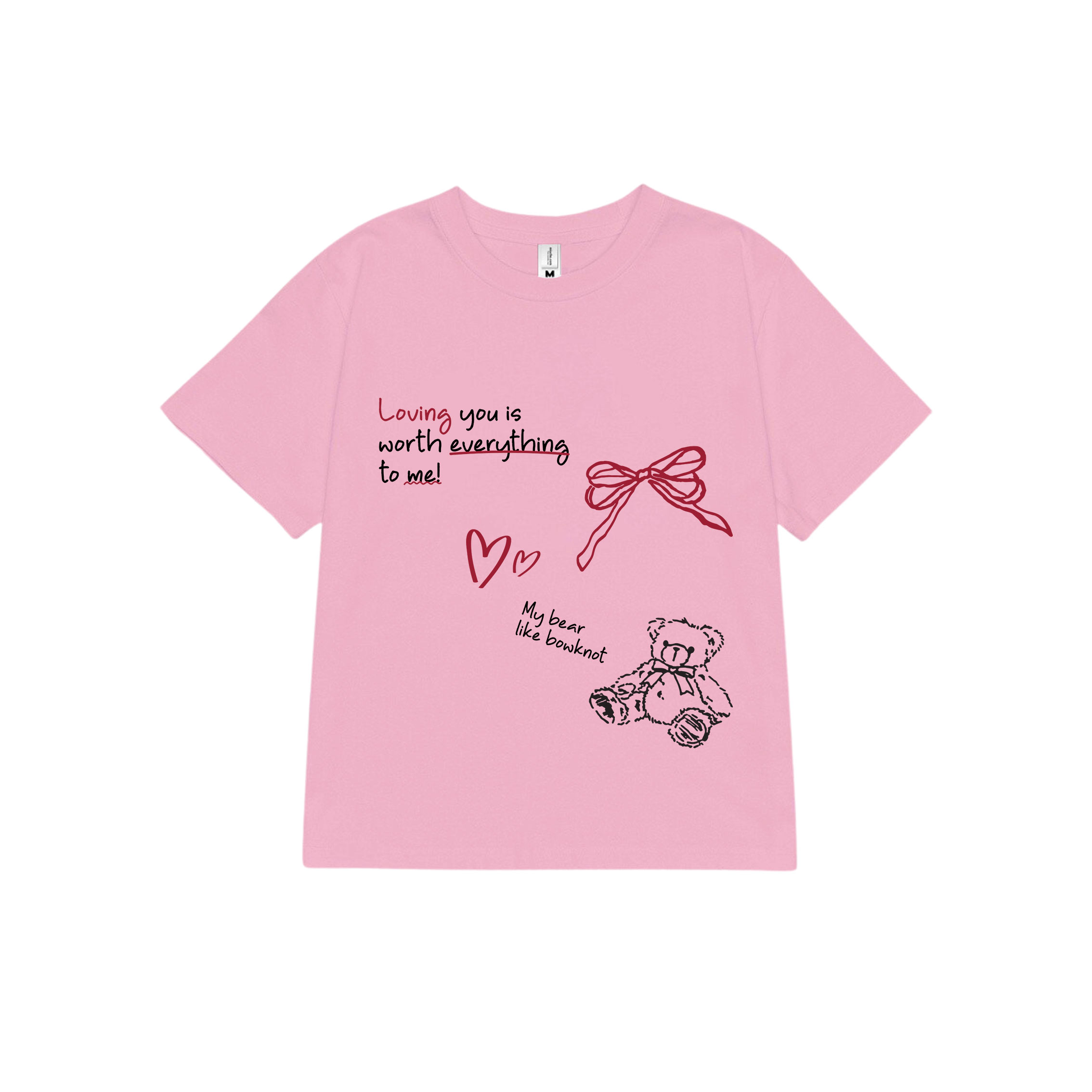 Áo thun baby tee nơ nhỏ xinh form ôm xinh xắn ABD1170 Miucho tay ngắn Cổ tròn hotrend in mix_thumbnail_18