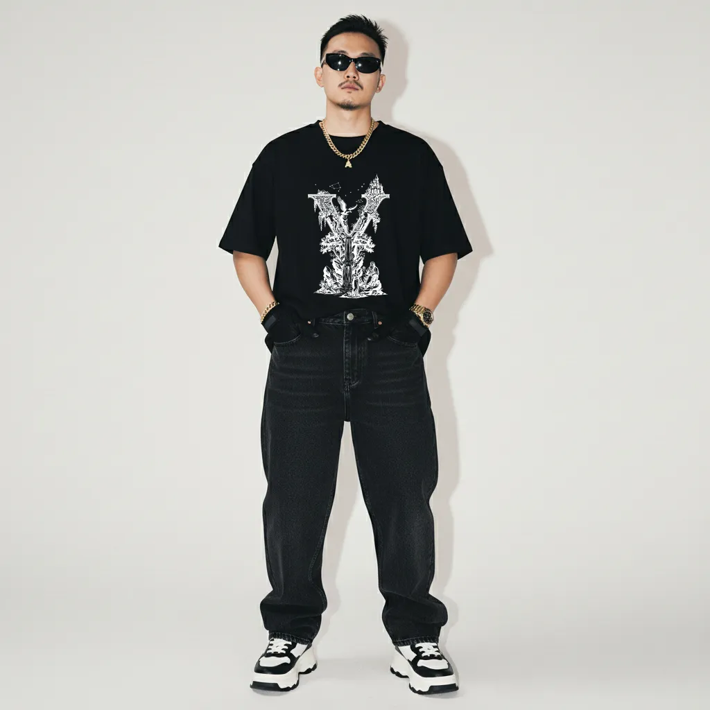 Áo phông nam basic Miucho Iconic vải cotton thoáng mát đứng form chữ Y in artwork 2769_thumbnail_7