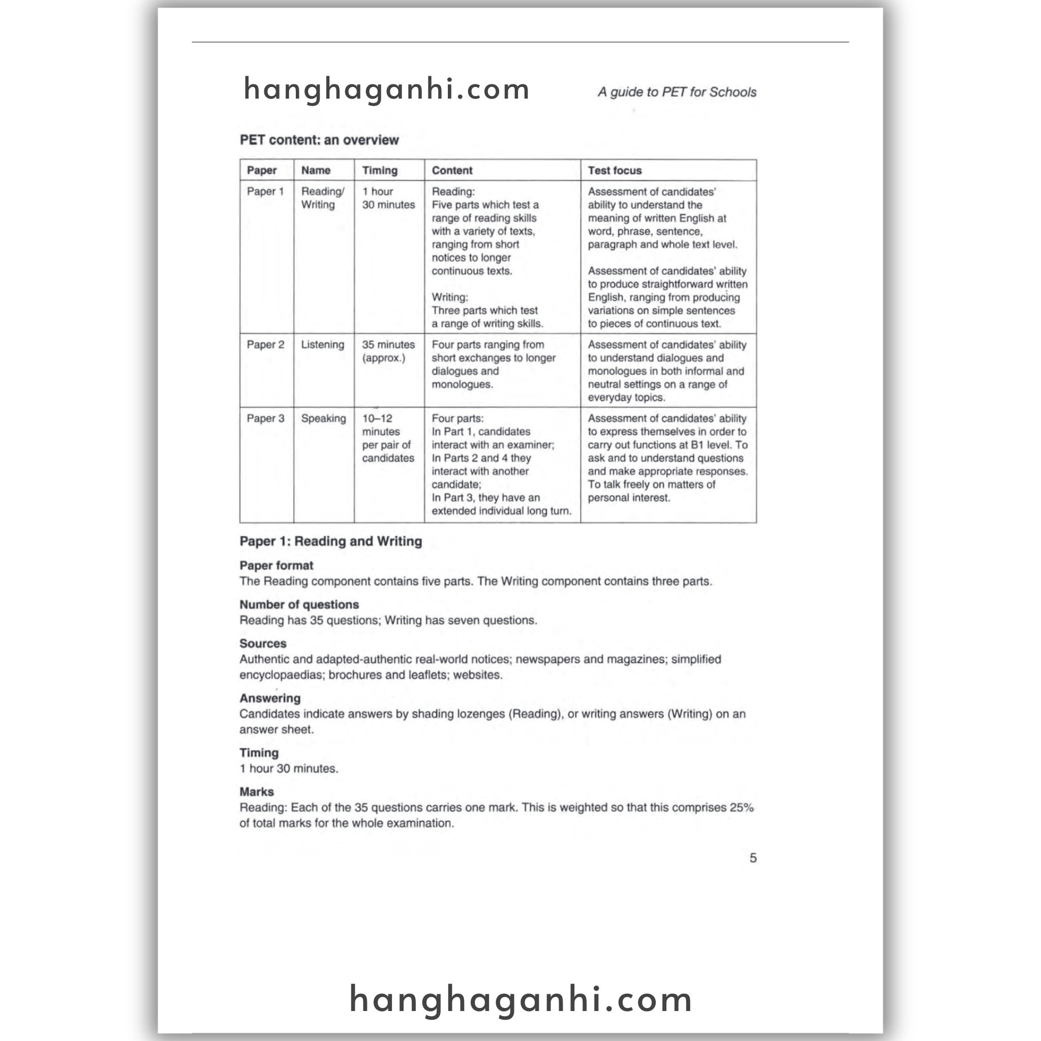 [Sách] Cambridge English Preliminary – Preliminary English Test (PET) 1 With Answers_thumbnail_7