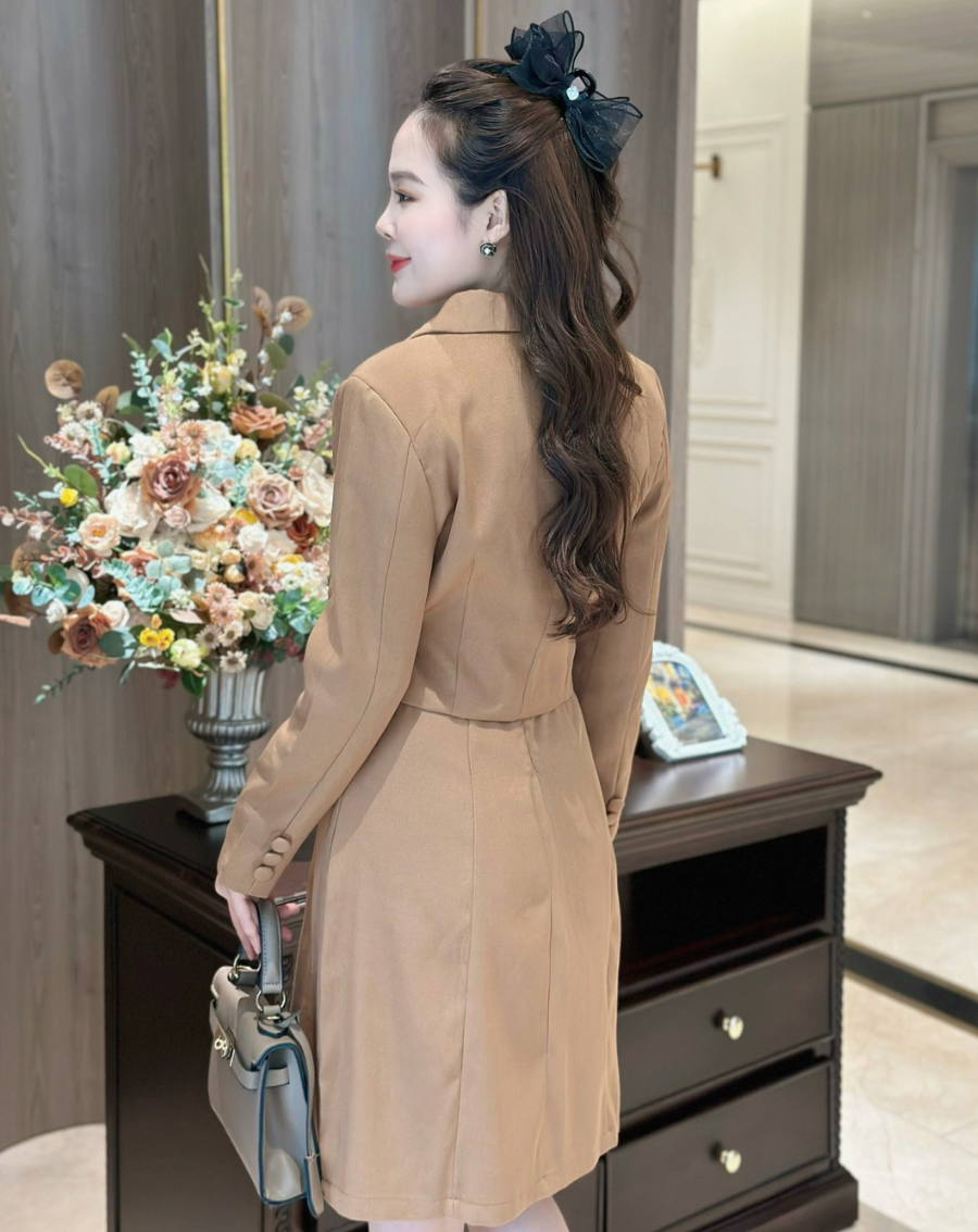 Set váy 2 dây cúp ngực phối Vest lửng sang trọng_thumbnail_7