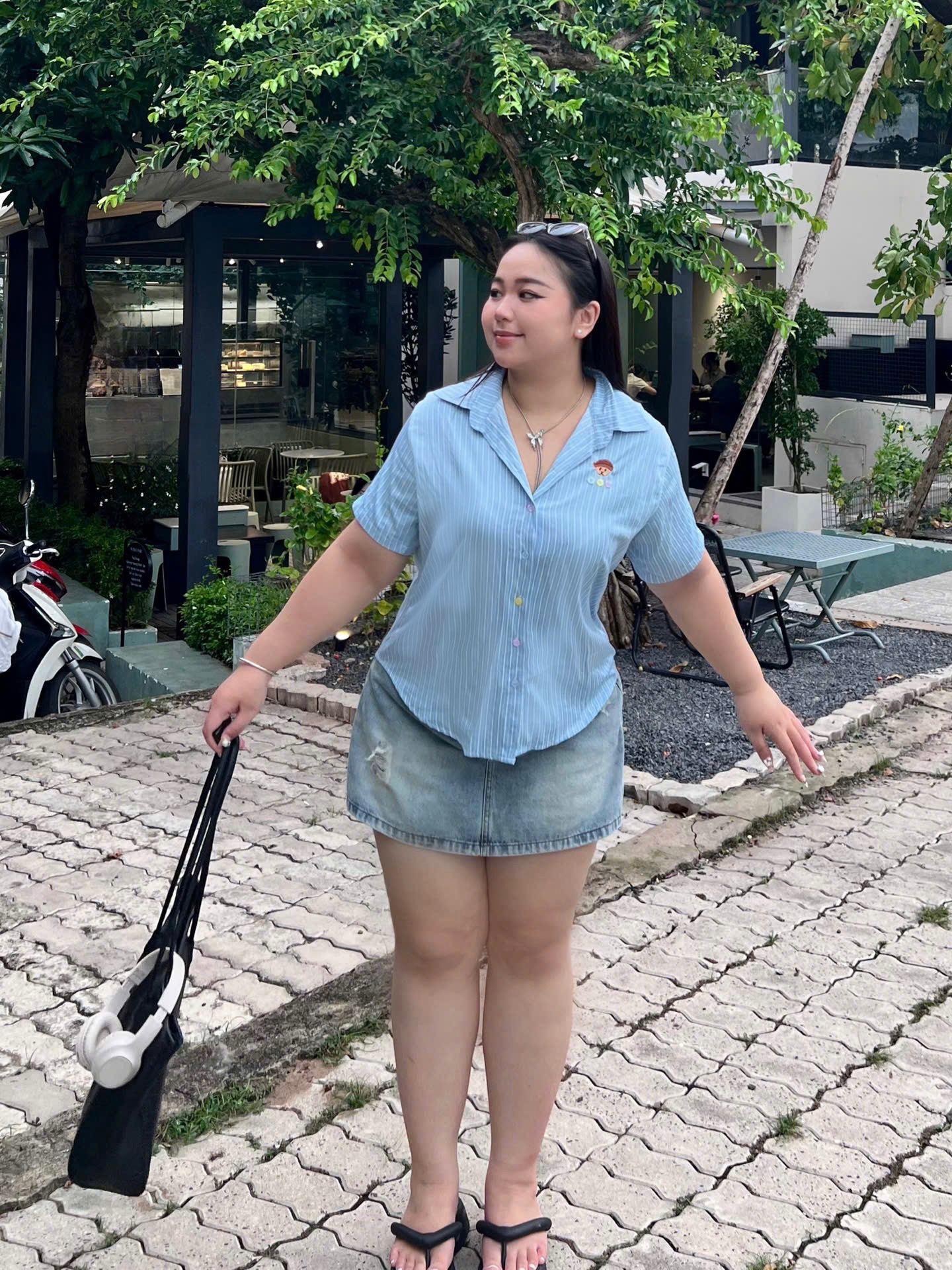 BIGSIZE- Quần váy jean thêu cún T- QVJ2108_thumbnail_2