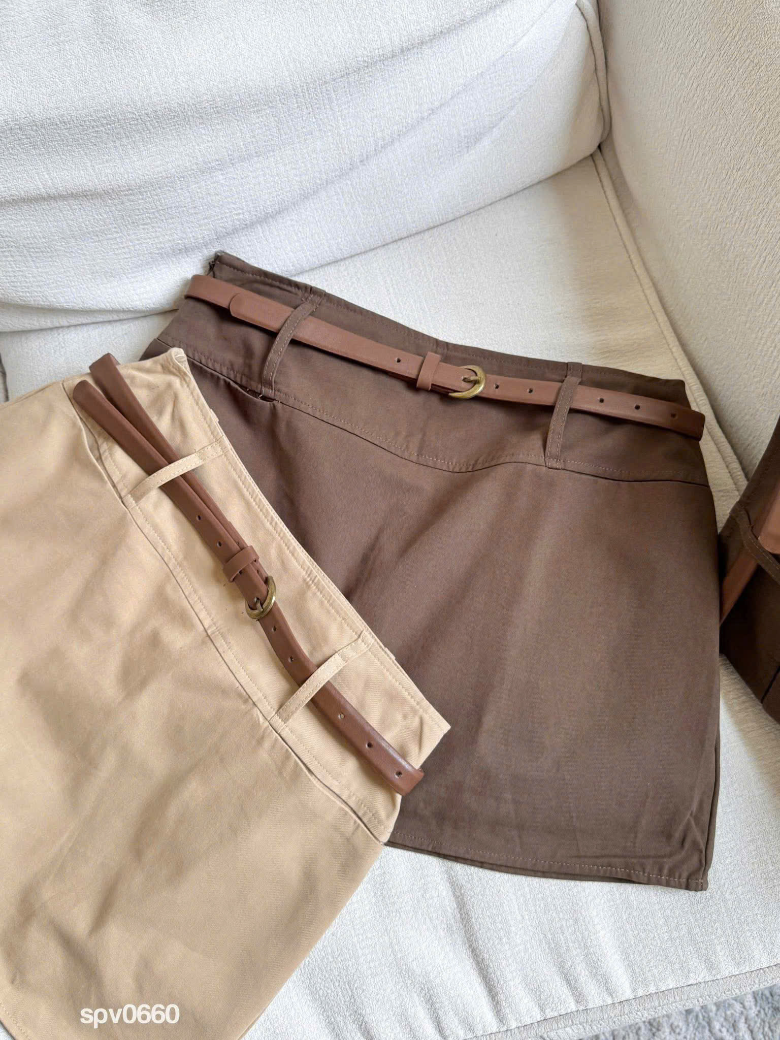 Chân váy ngắn Coton Q có quần trong ( ĐEN )_thumbnail_2