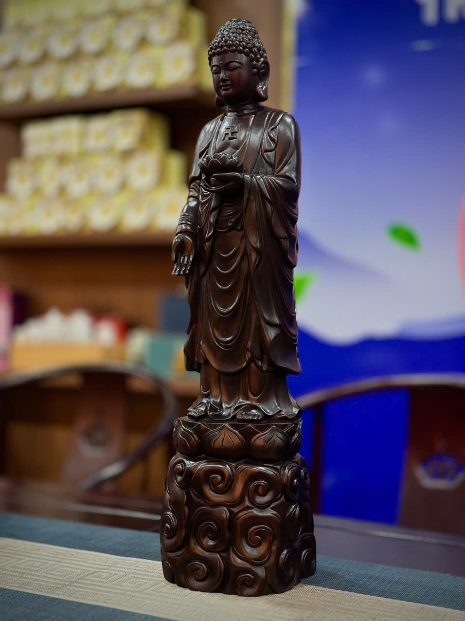 TƯỢNG PHẬT ADIDA GỖ TRẮC ĐEN_thumbnail_1