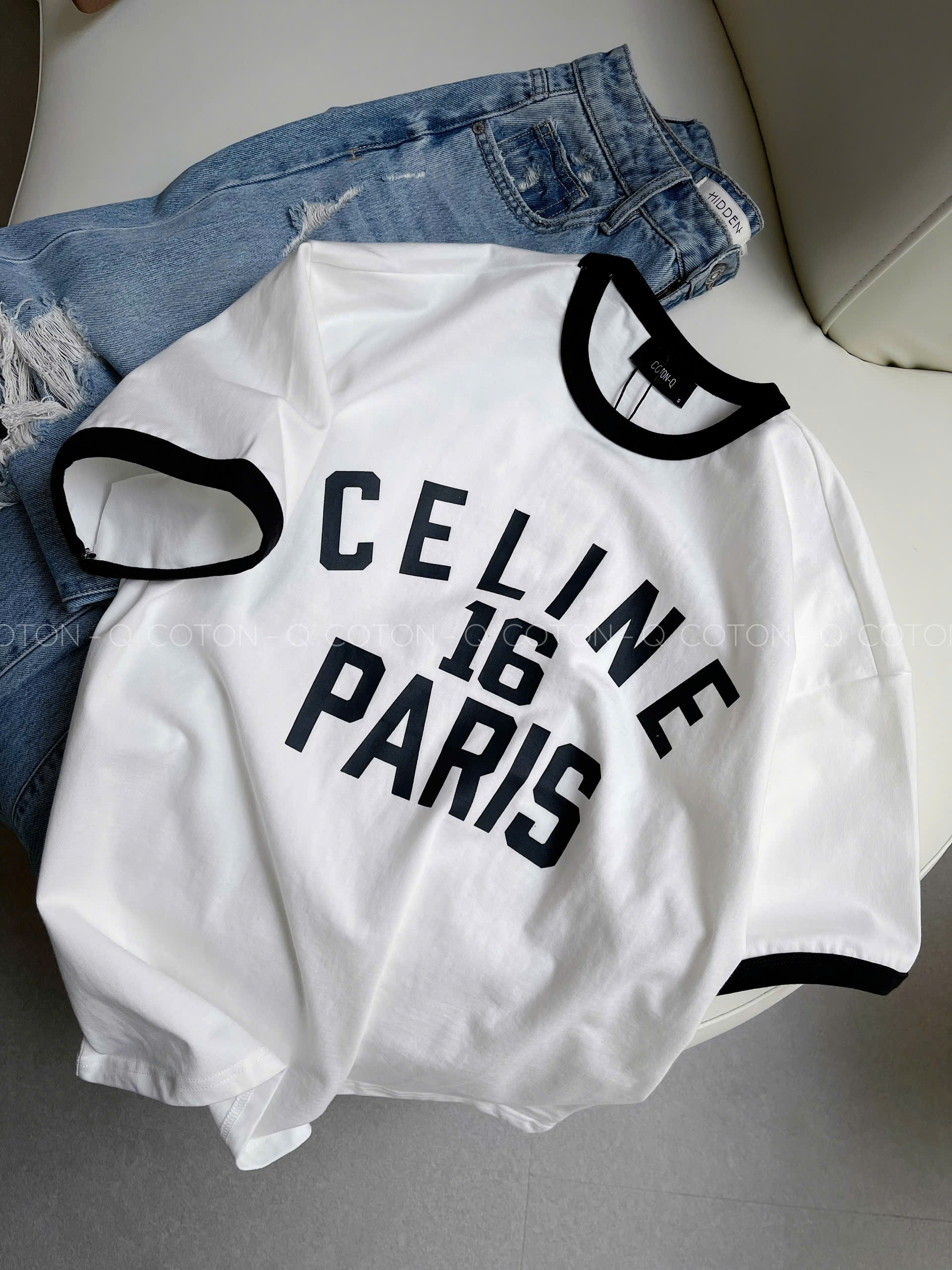 Áo thun cổ tròn trắng in chữ số_thumbnail_7