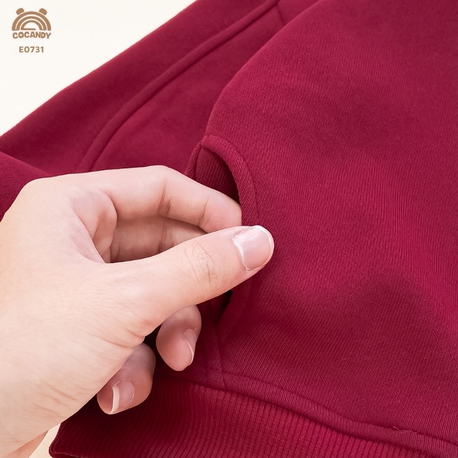 Áo dài nỉ ĐỎ phối ngực gấu_thumbnail_7