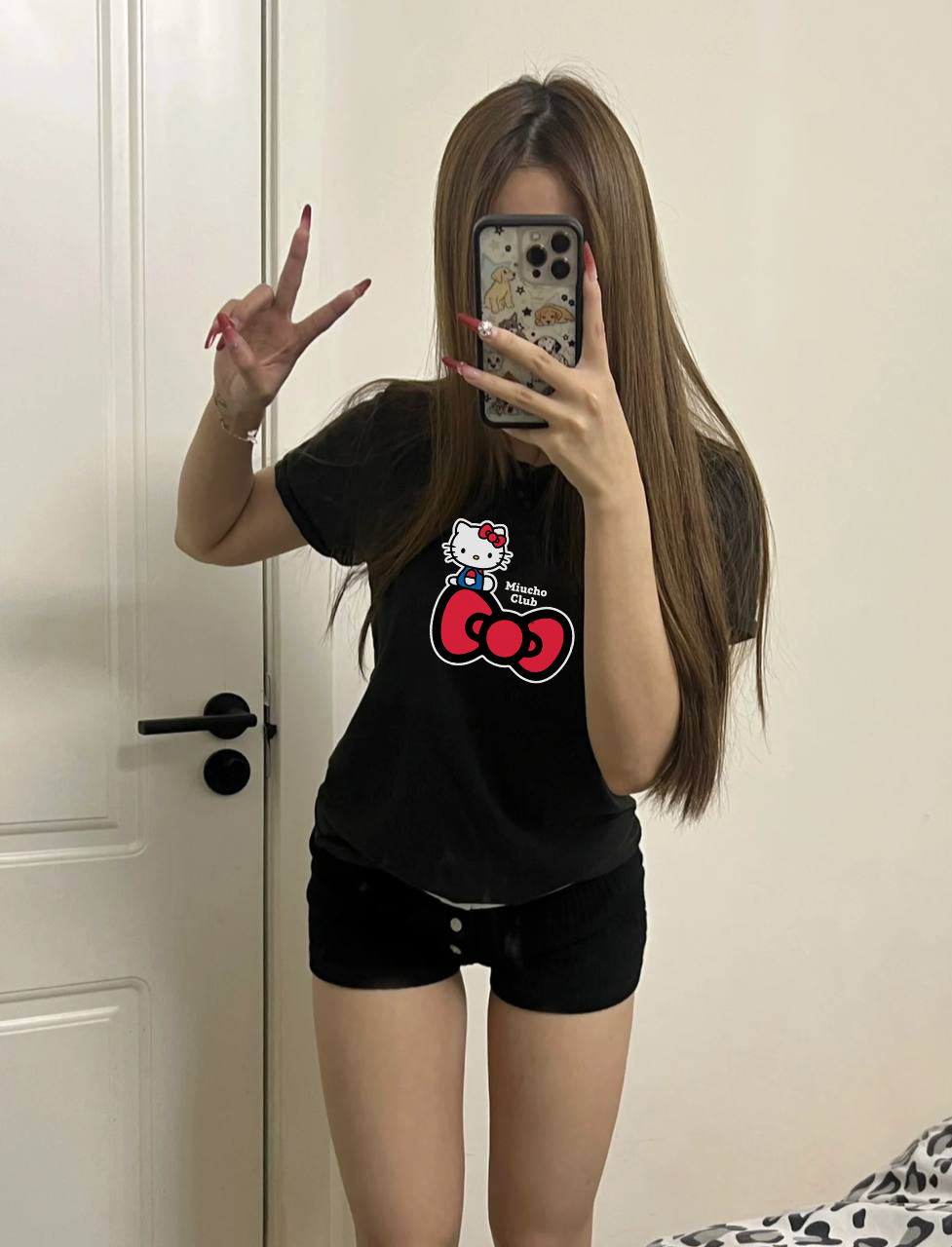 Áo baby tee mèo dễ thương Miucho BST cổ tròn tay ngắn vải cotton 4c co giãn in mix_thumbnail_4