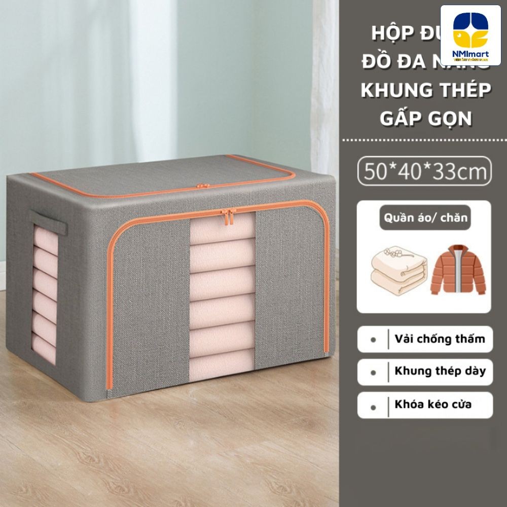 Hộp đựng quần áo NMIMART ĐỰNG đồ lót, tất vớ, cà vạt, thùng đựng chăn màn vải chống thấm tiết kiệm không gian_thumbnail_4