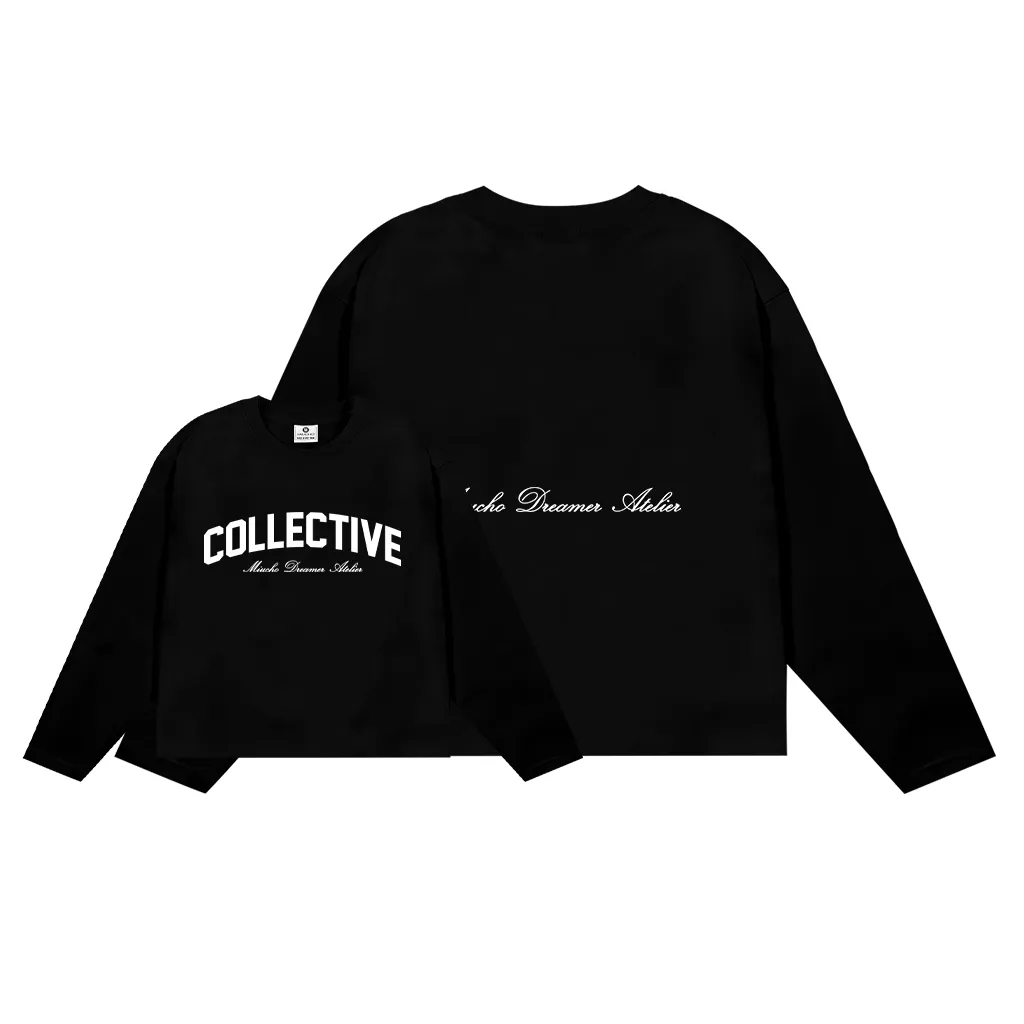 Áo phông boxy tay dài Miucho Club cotton 2 chiều thoáng mát in chữ COLLECTIVE 2679_thumbnail_7