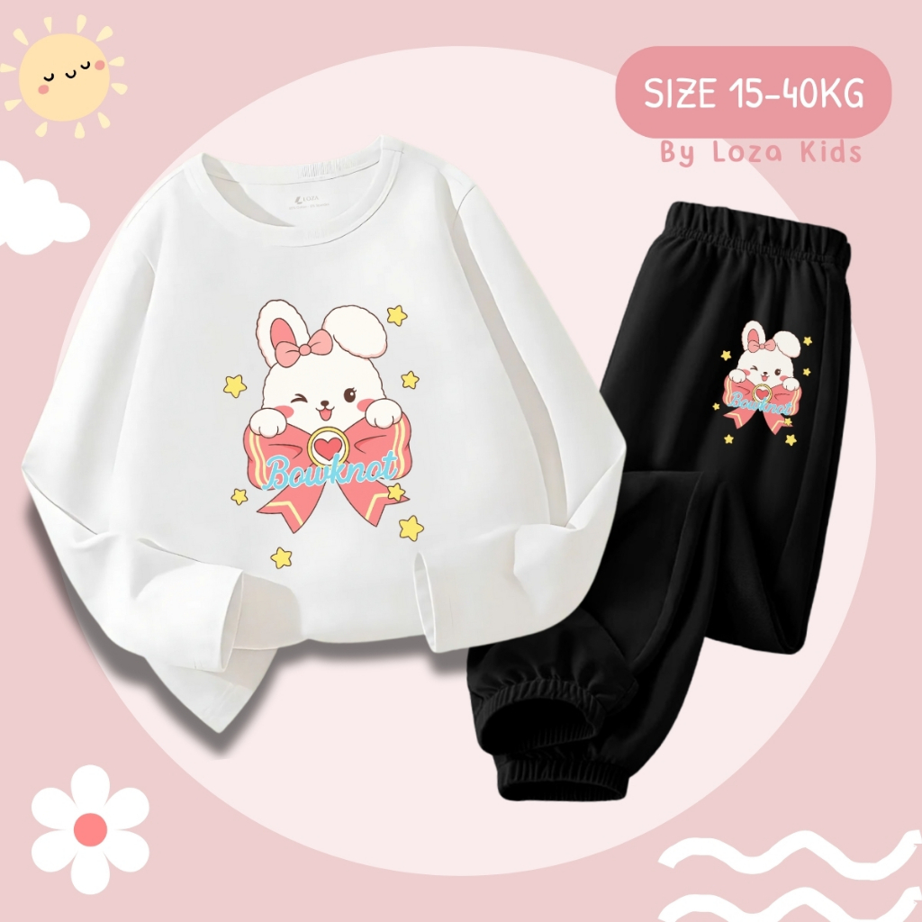 Bộ Thu - Đông bé gái Thỏ nơ - Loza Kids BW436_thumbnail_0