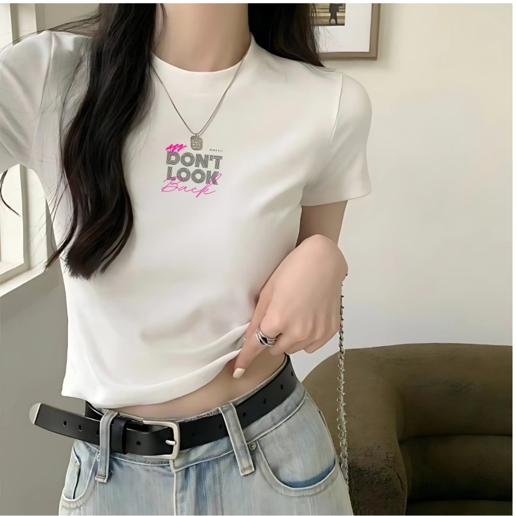 Áo croptop nữ LOZA màu trắng chất liệu cotton co giãn 4 chiều - Mã G0281_thumbnail_5