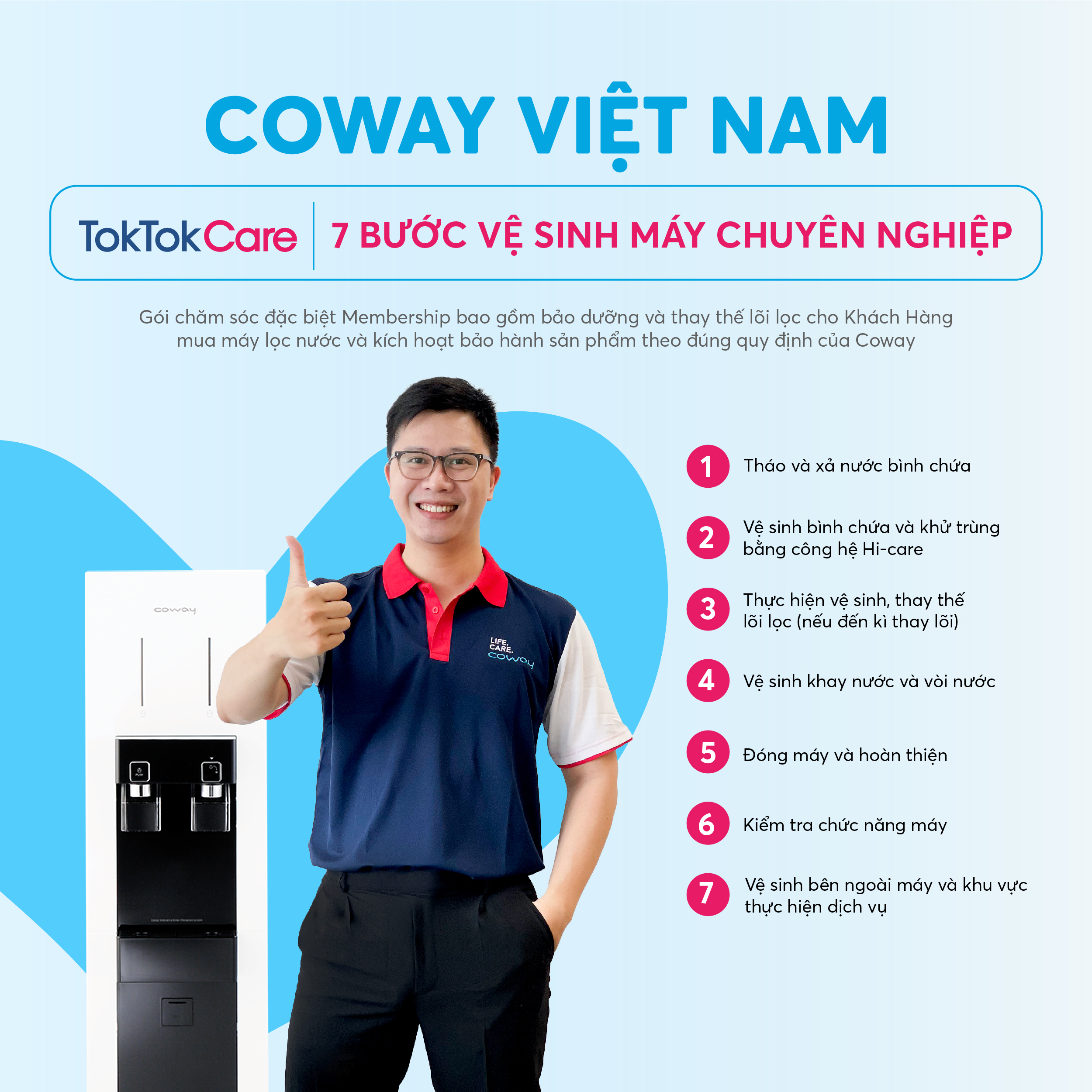 [CHP-590R] – Coway – Toktokcare Service – Gói bảo dưỡng và chăm sóc máy lọc nước Coway 1 năm tại nhà