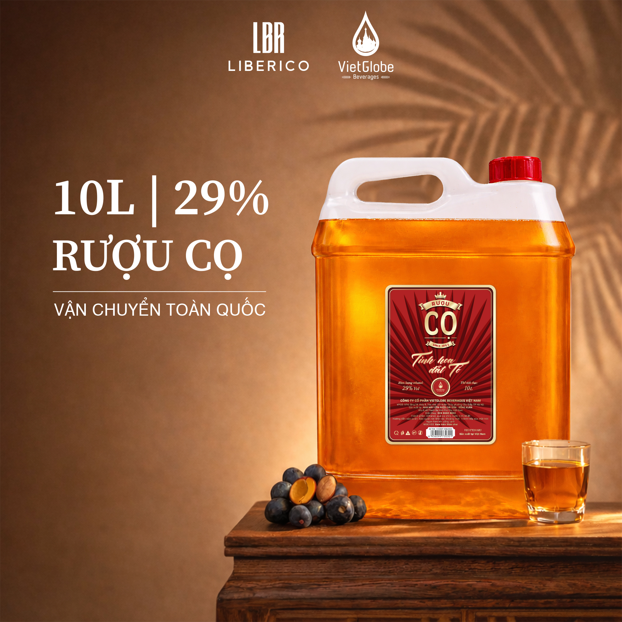 Rượu Cọ 29% Vol - can 10L