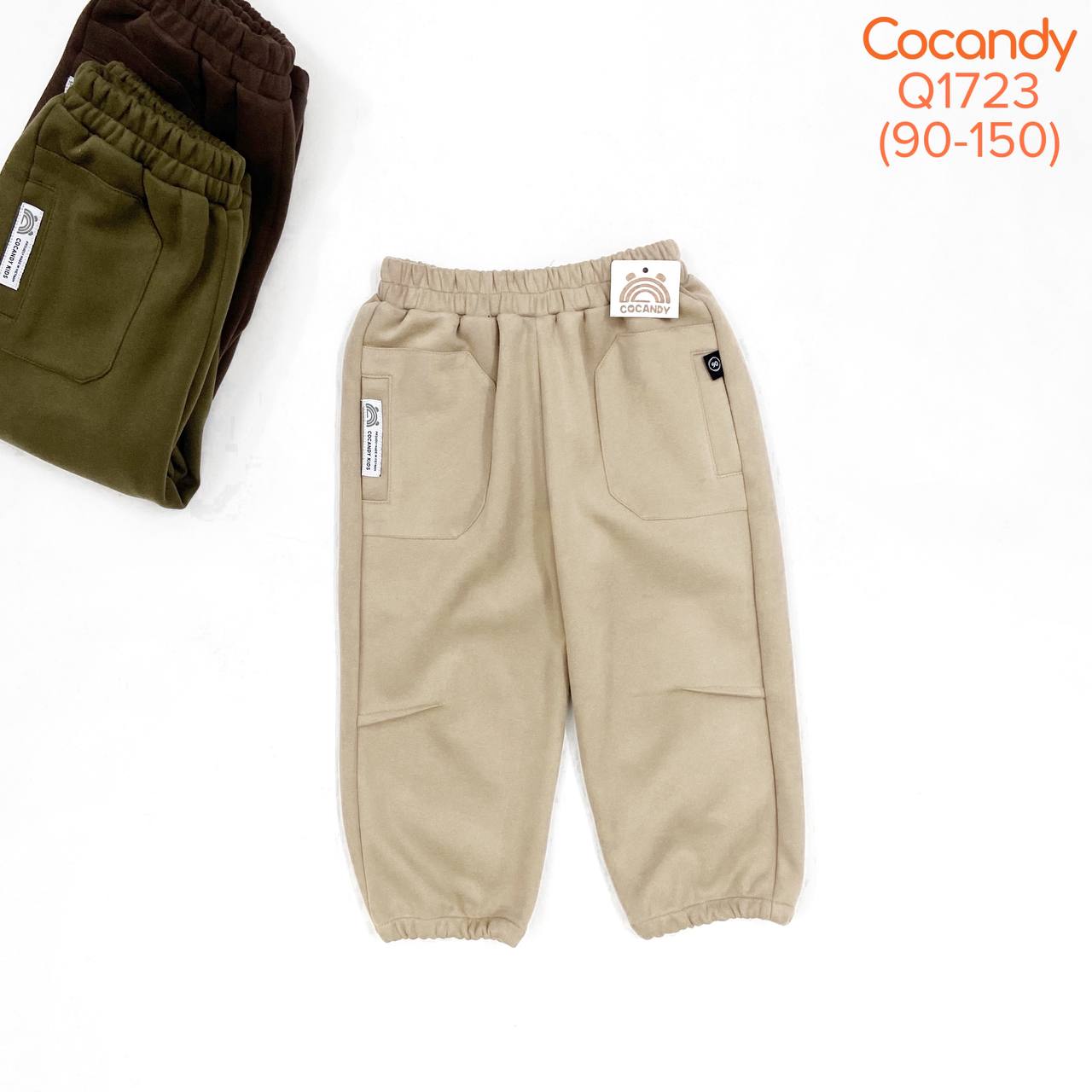 Quần dài BE ĐẬM trơn bo gấu_thumbnail_0