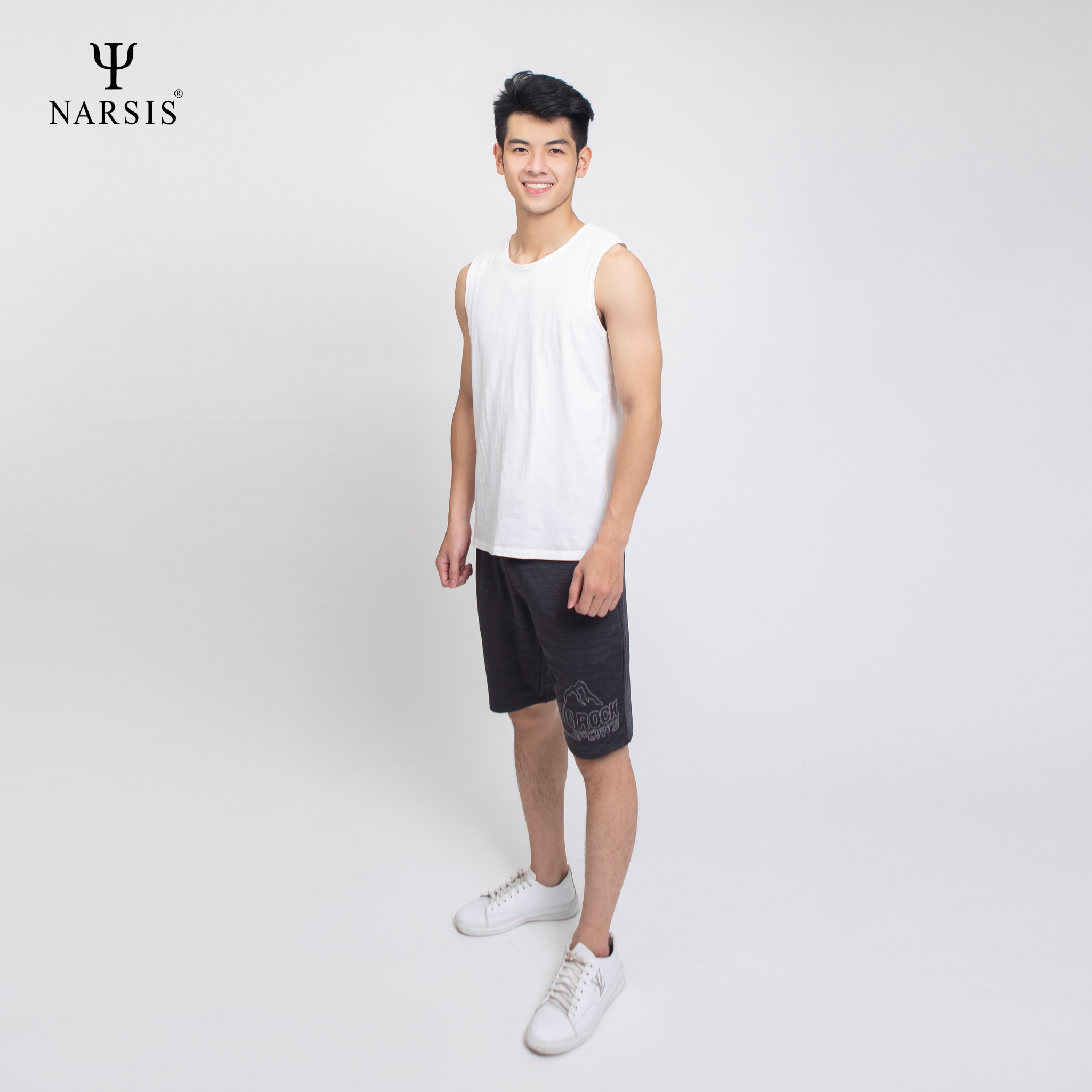 ÁO SÁT NÁCH NAM D0014 NARSIS VẢI COTTON MỀM MẠI, CO GIÃN TỐT, VẢI THOẢI MÁI VẬN ĐỘNG, HÚT ẨM TỐT