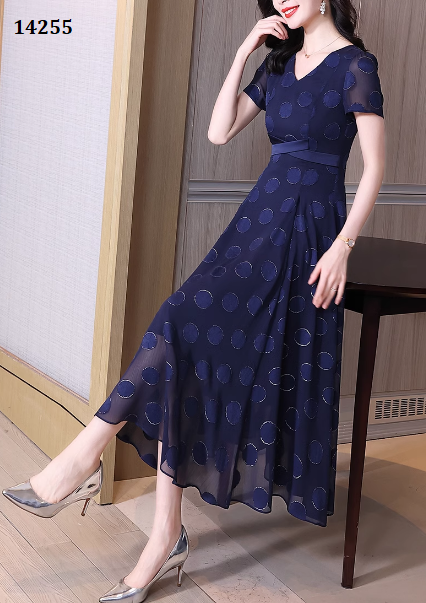 14255-Đầm xòe voan in họa tiết hình tròn (voan in, lót)_thumbnail_1