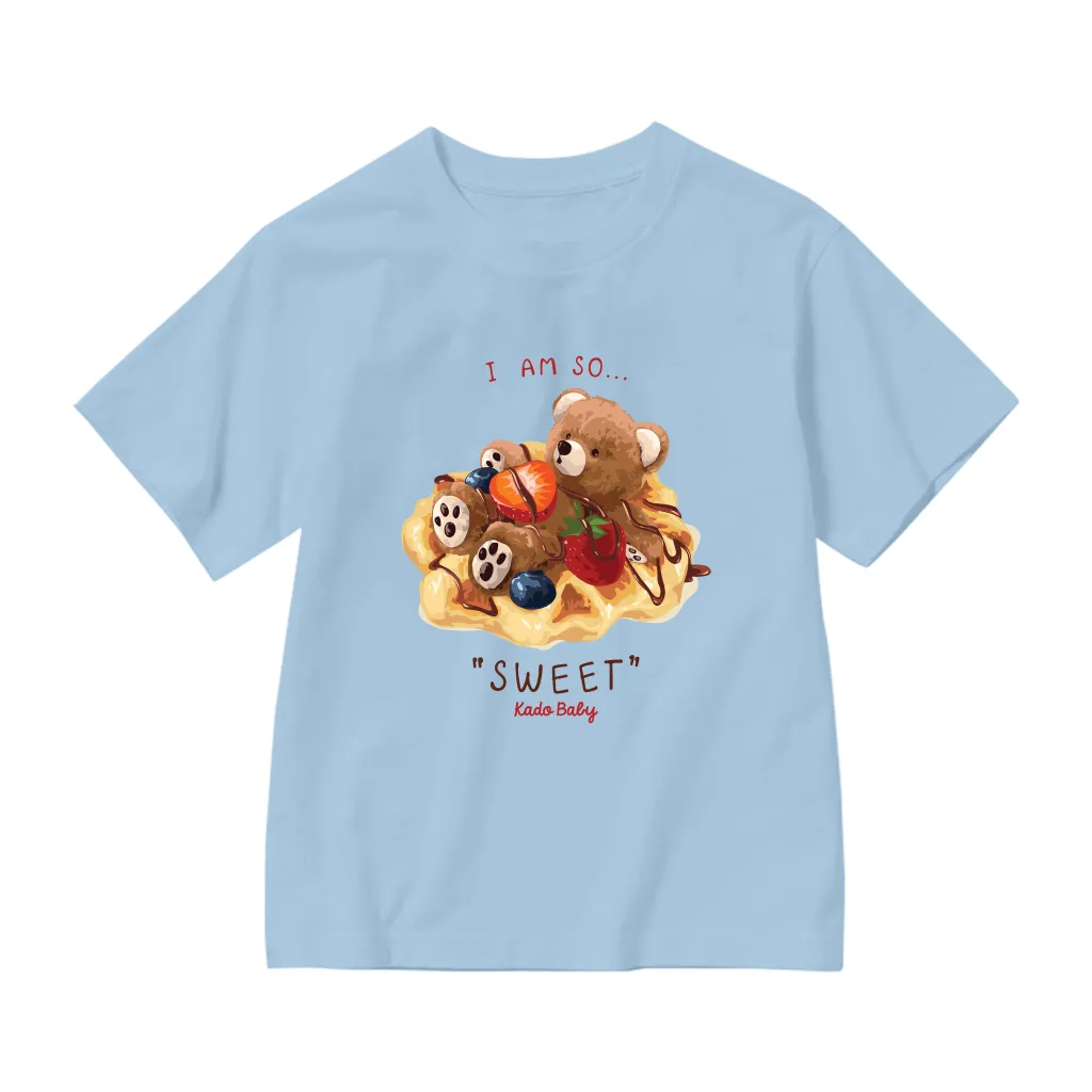 Áo thun bé gái form rộng Kado vải cotton thoáng mát mềm mại Gấu Teddy đáng yêu in mix 2925_thumbnail_12