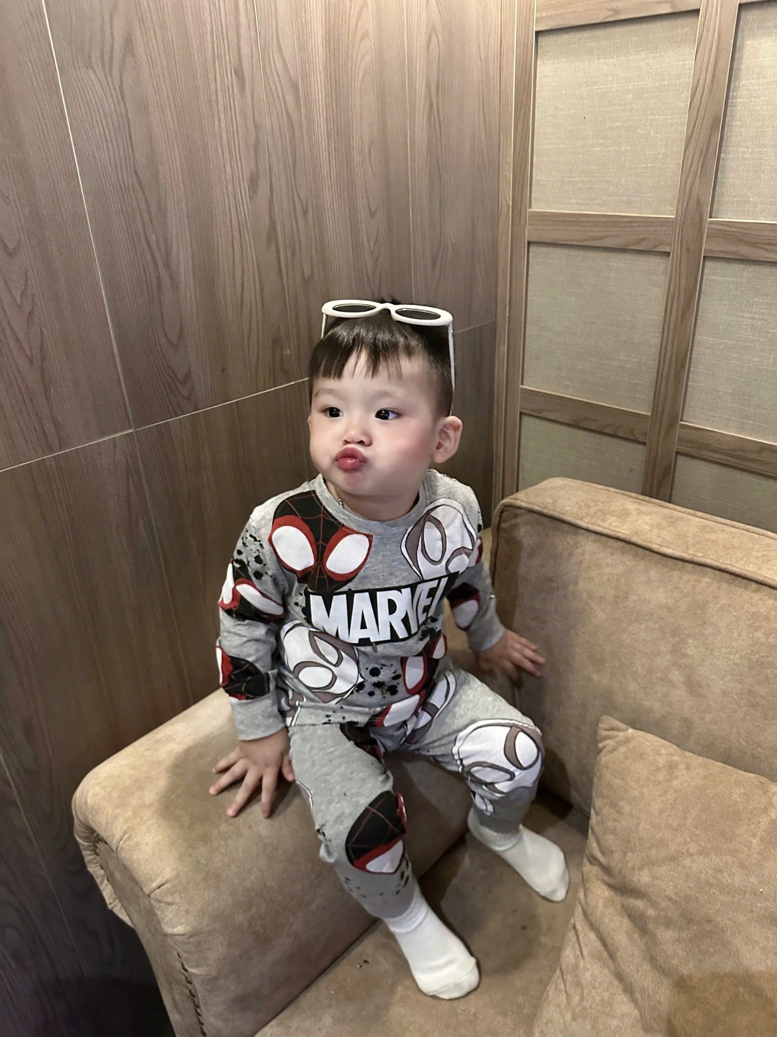 K39 SET 3 BỘ ĐỎ XÁM BE DÀI TAY- A100.267