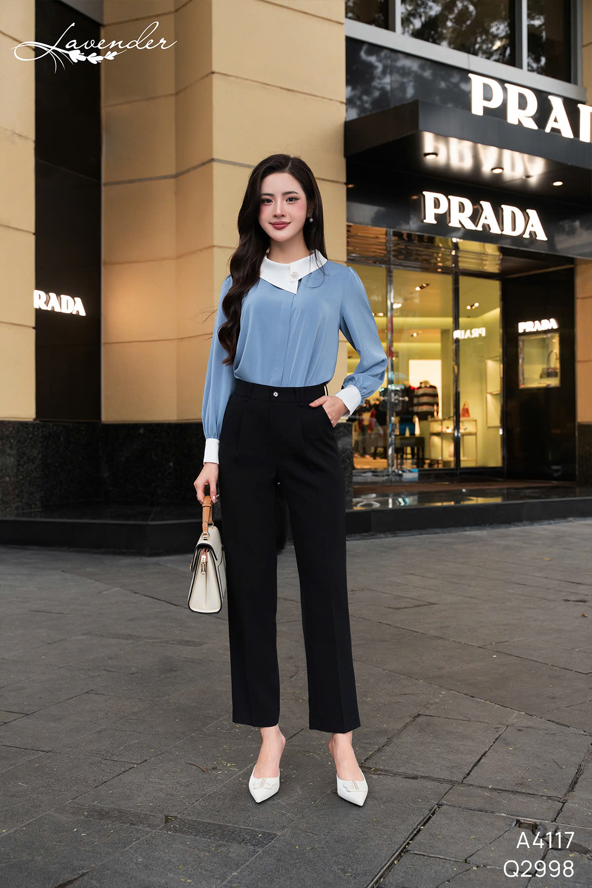 Quần xuông đứng có đỉa đôi Q4135