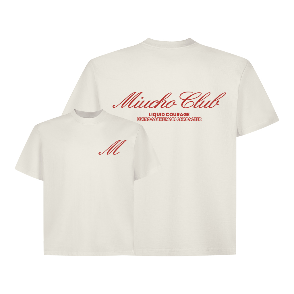 Áo thun boxy local brand 2042 Miucho vải cotton 2c 250gsm cổ tròn tay ngắn in basic