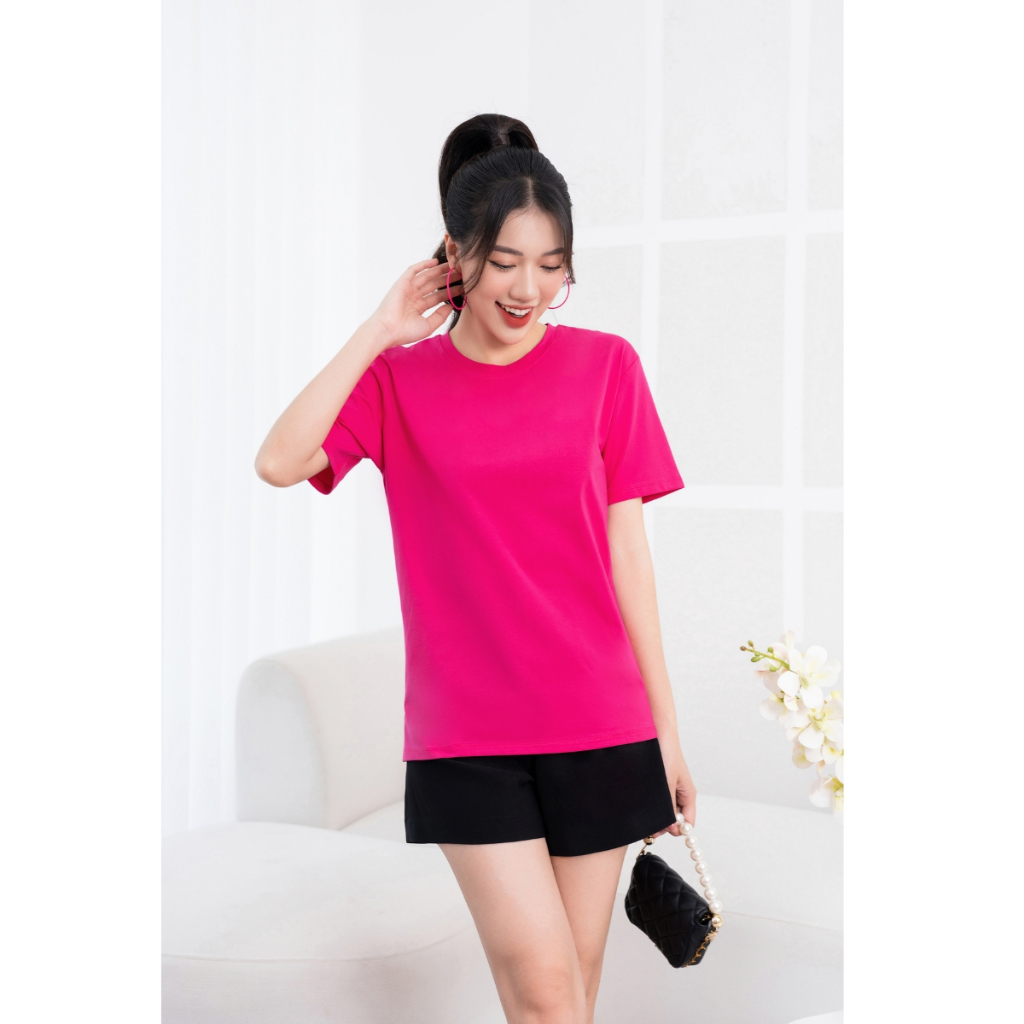 [Form Rộng] Áo phông nữ dáng rộng màu trơn chất cotton lạnh nhiều màu tươi trẻ - LOZA PH403301_thumbnail_9