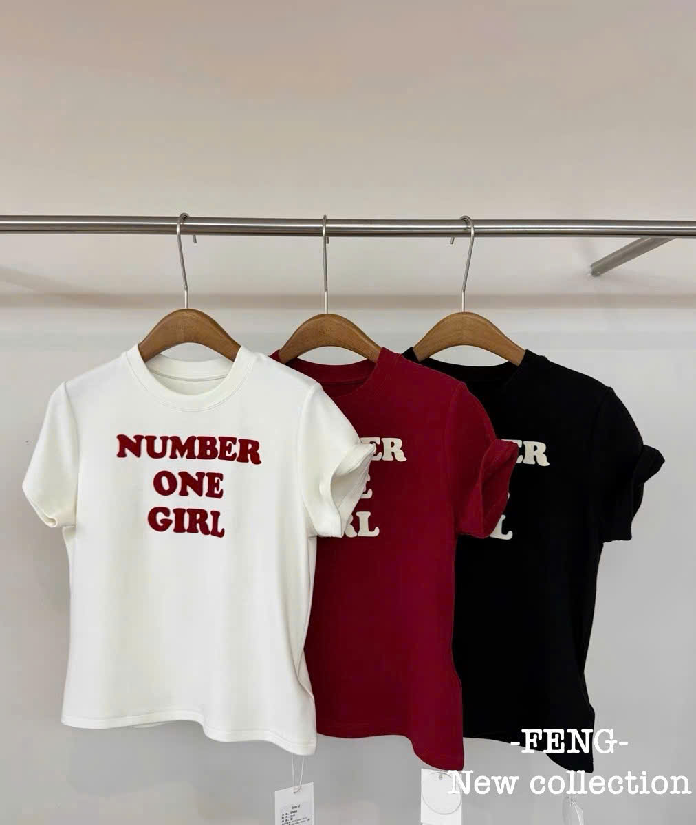 Áo number one girl ( ĐỎ BORDEAUX )_thumbnail_0