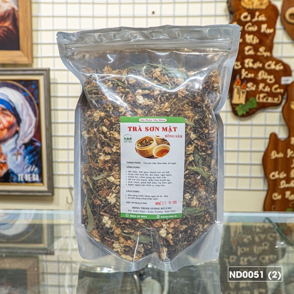 Trà sơn mật hồng sâm túi zip bạc (bavua) ✔