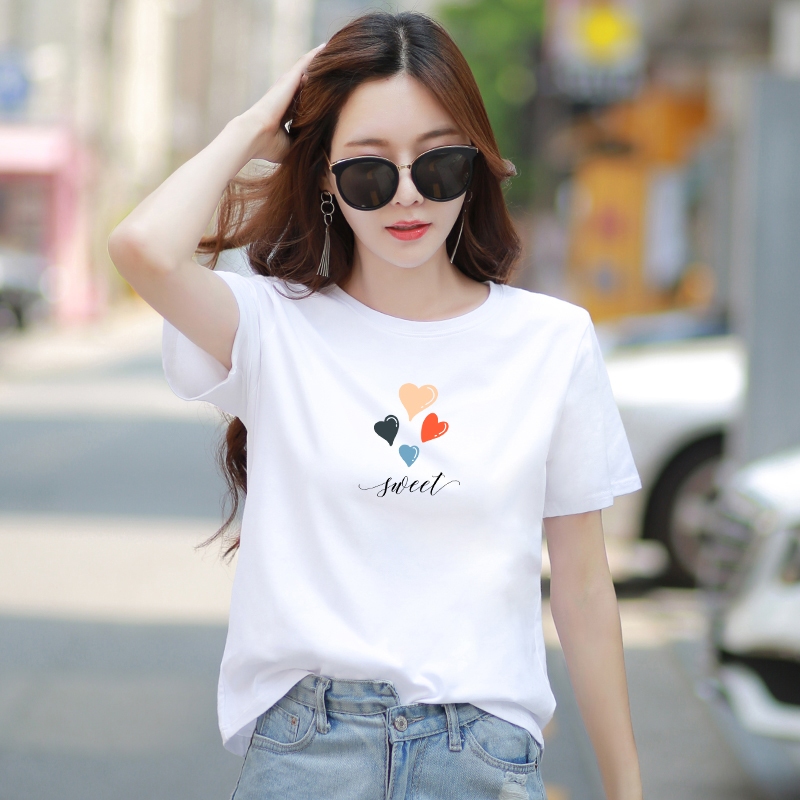[Form Rộng] Áo phông nữ in hình 'Trái tim Sweet' - RT6656