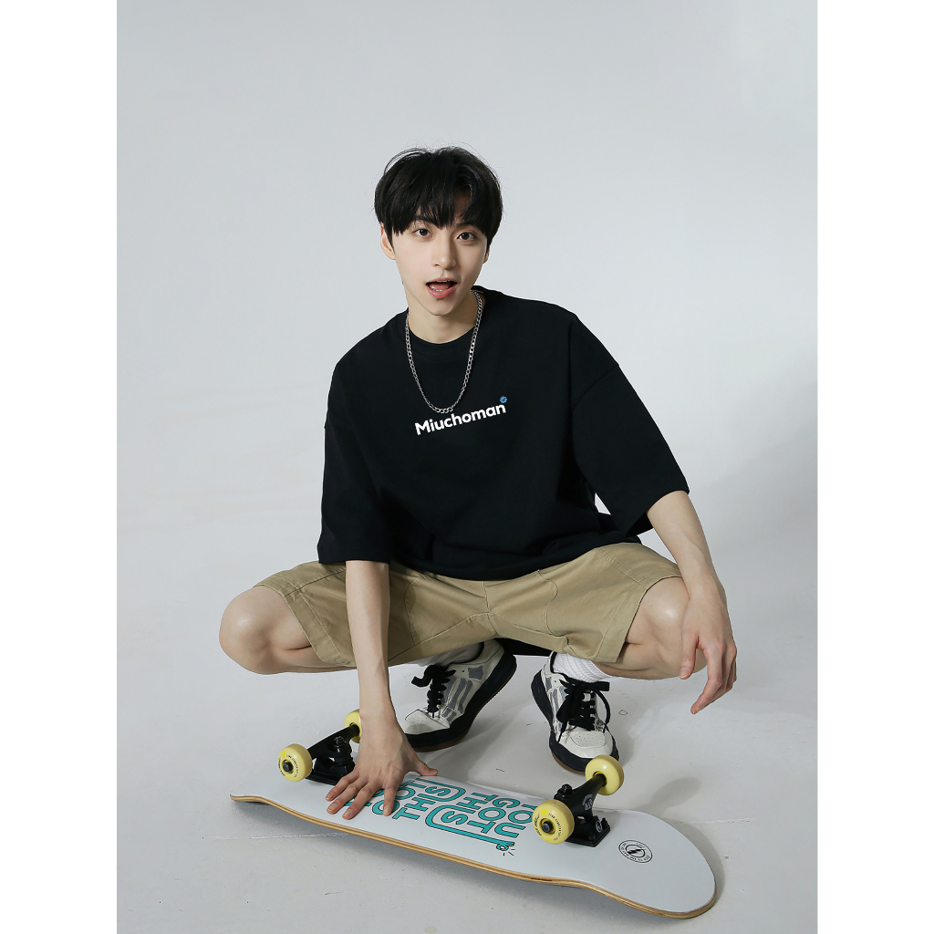 Áo thun nam form rộng ATD269 Miucho Man cotton cổ tròn in basic_thumbnail_5