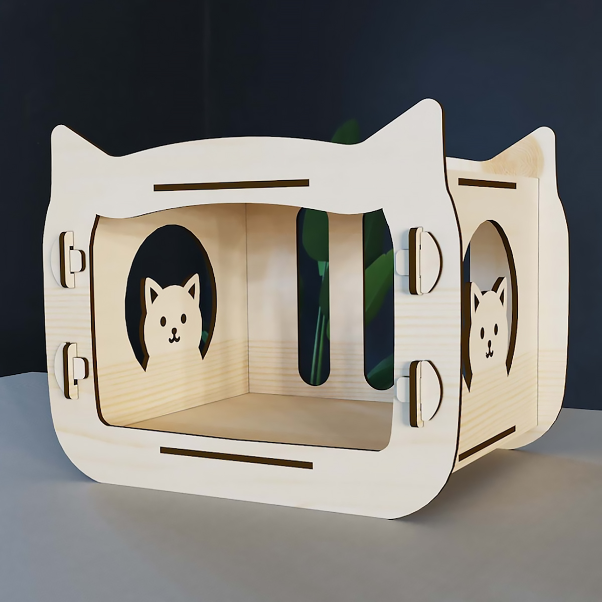Nhà Gỗ Cho Mèo - Thiết Kế Nhỏ Xinh, Đơn Giản & Độc Đáo Cho Thú Cưng_thumbnail_2