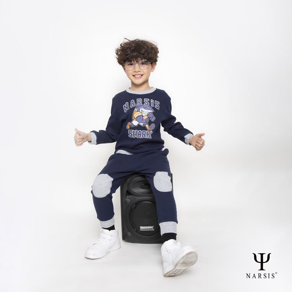 Bộ thu đông bé trai Narsis KE2121 họa tiết con vật, chất len giữ ấm cao cấp._thumbnail_2