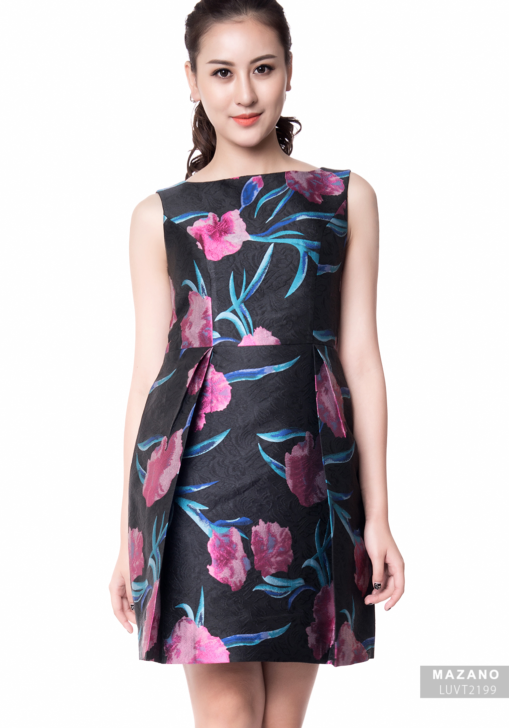 Đầm thân ôm hoa xòe sát tay_thumbnail_2