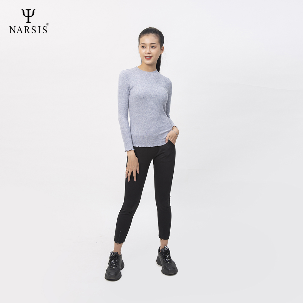 ÁO THU ĐÔNG NỮ L0076 NARSIS VẢI LEN COTTON ẤM ÁP, THOÁNG MÁT, GIỮ ẤM TỐT, MỀM MẠI_thumbnail_0